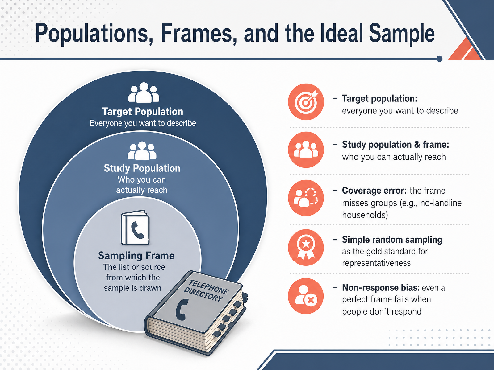 Populations, Frames, and the Ideal Sample