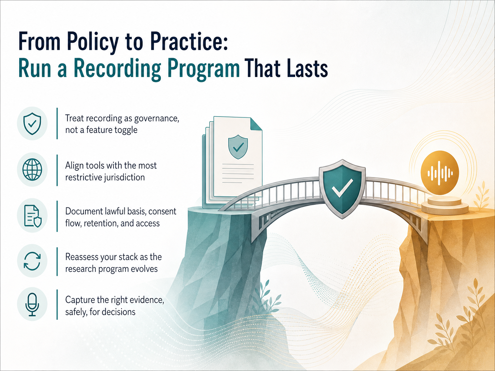 From Policy to Practice: Run a Recording Program That Lasts