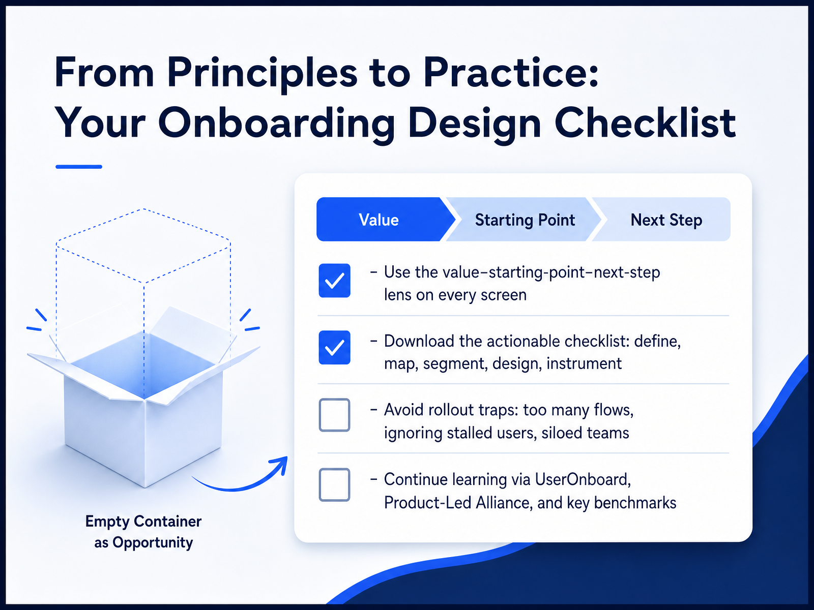From Principles to Practice: Your Onboarding Design Checklist