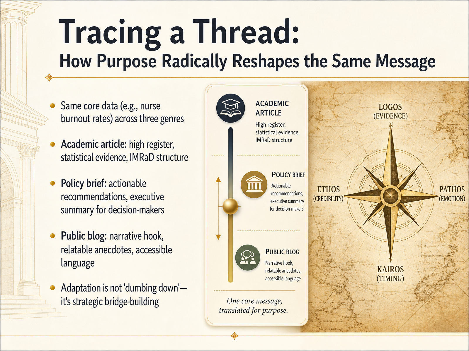 Tracing a Thread: How Purpose Radically Reshapes the Same Message