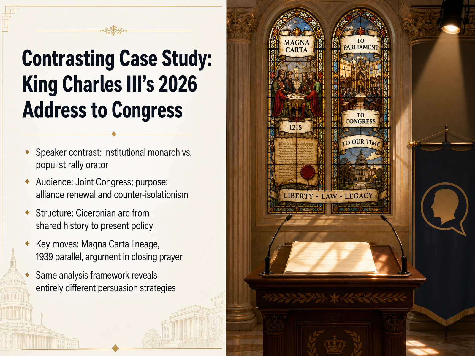 Contrasting Case Study: King Charles III's 2026 Address to Congress
