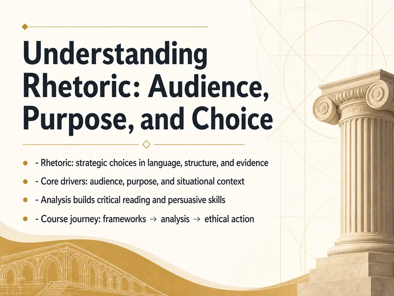 Rhetoric: Audience, Purpose, and Choice — digital-human course