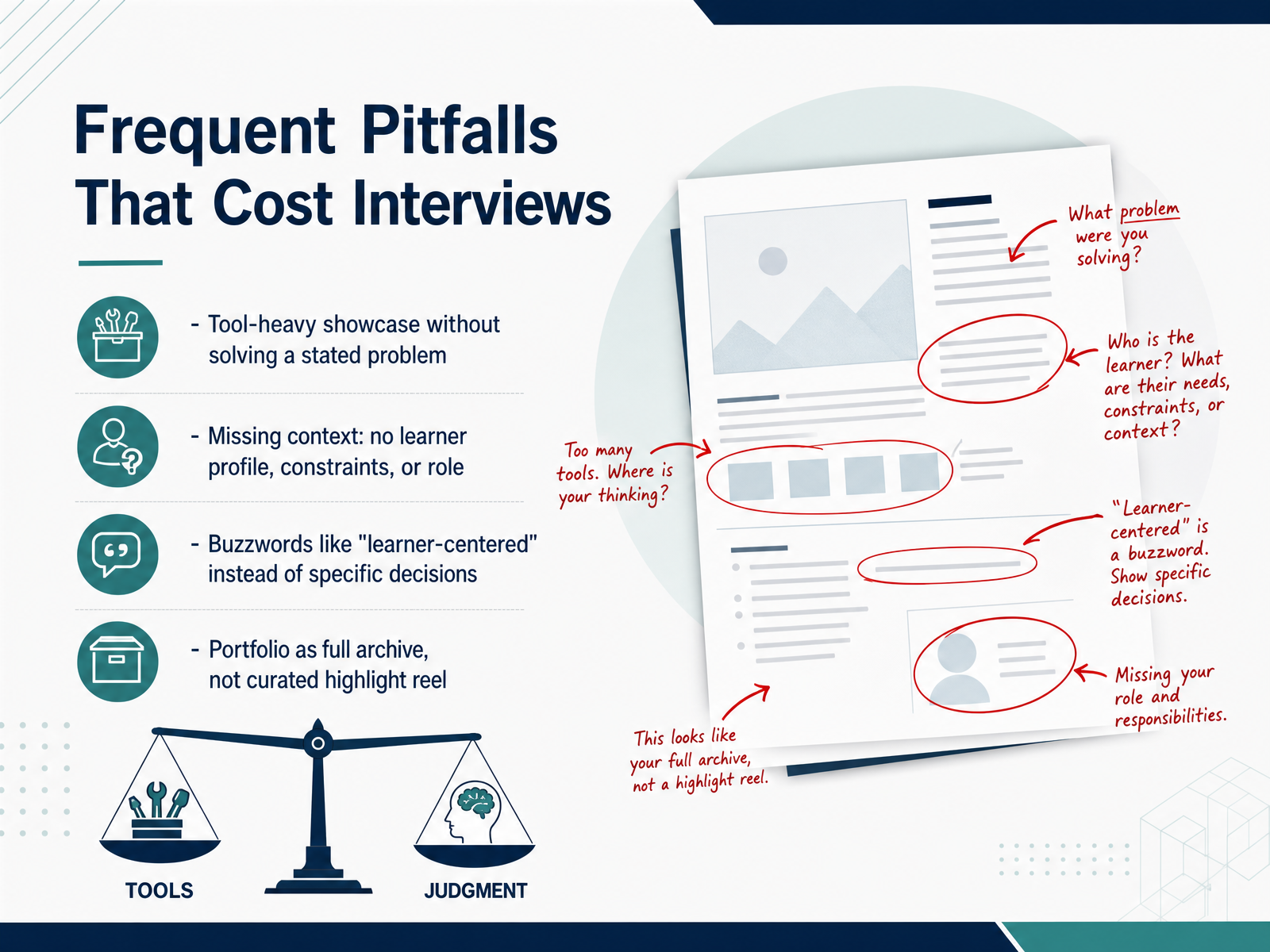 Frequent Pitfalls That Cost Interviews