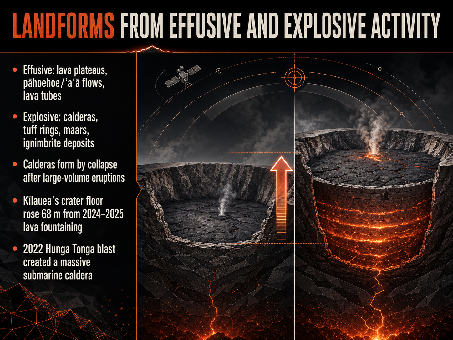 Landforms from Effusive and Explosive Activity