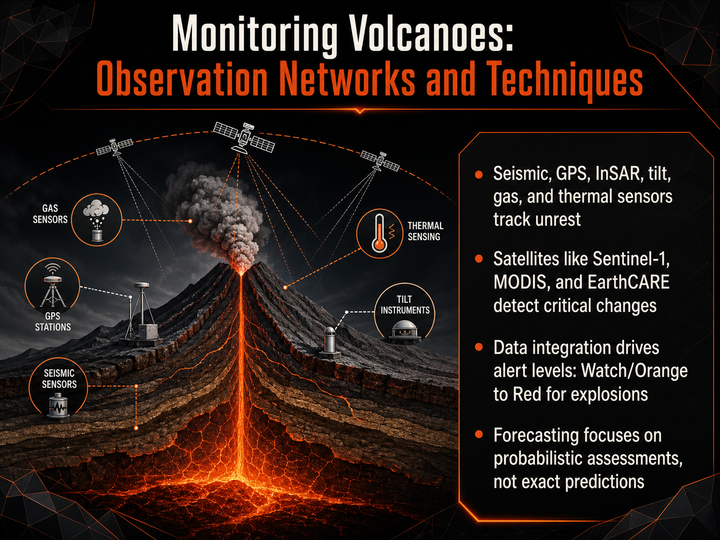 Monitoring Volcanoes: Observation Networks and Techniques