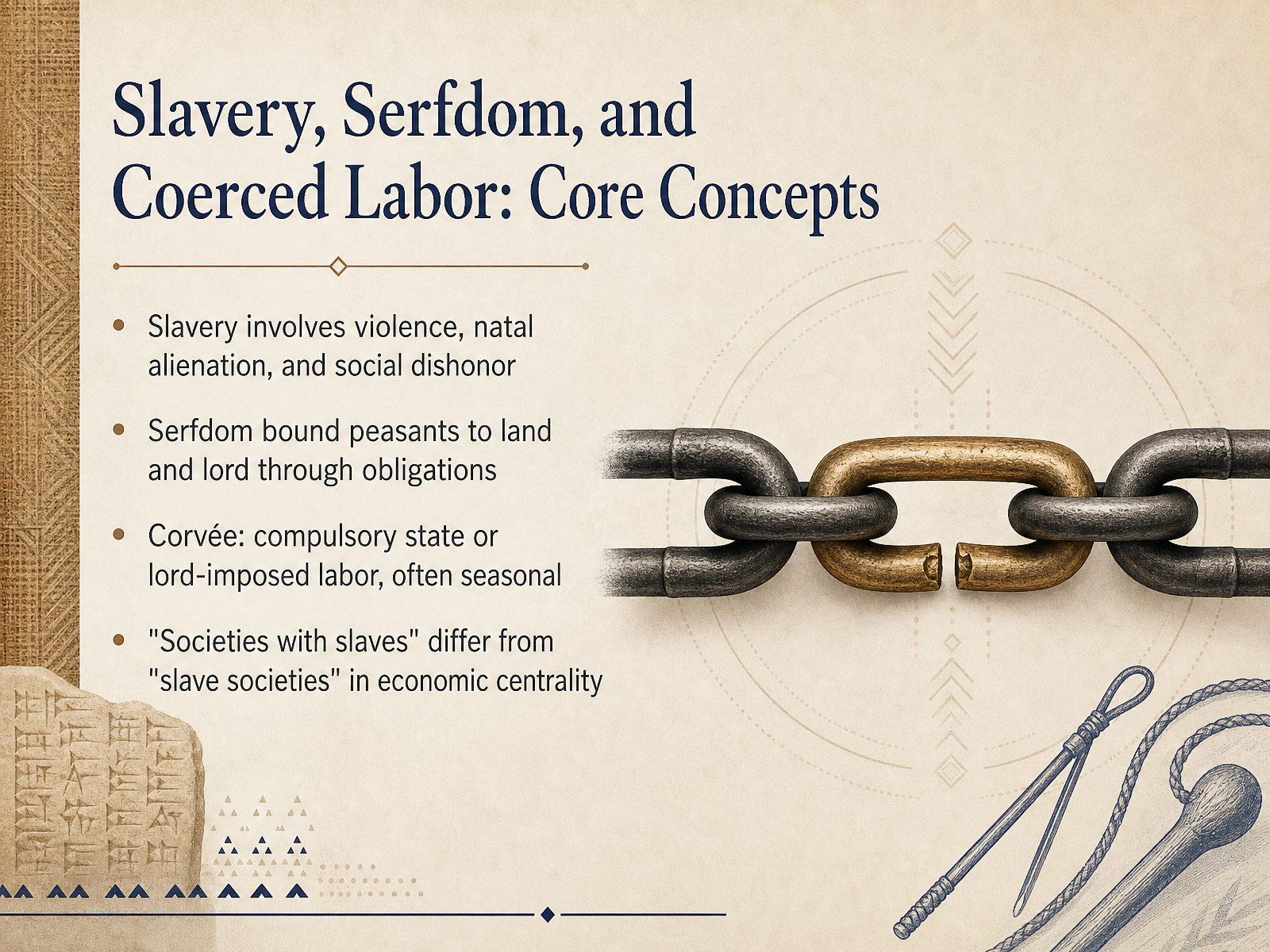 Slavery, Serfdom, and Coerced Labor: Core Concepts