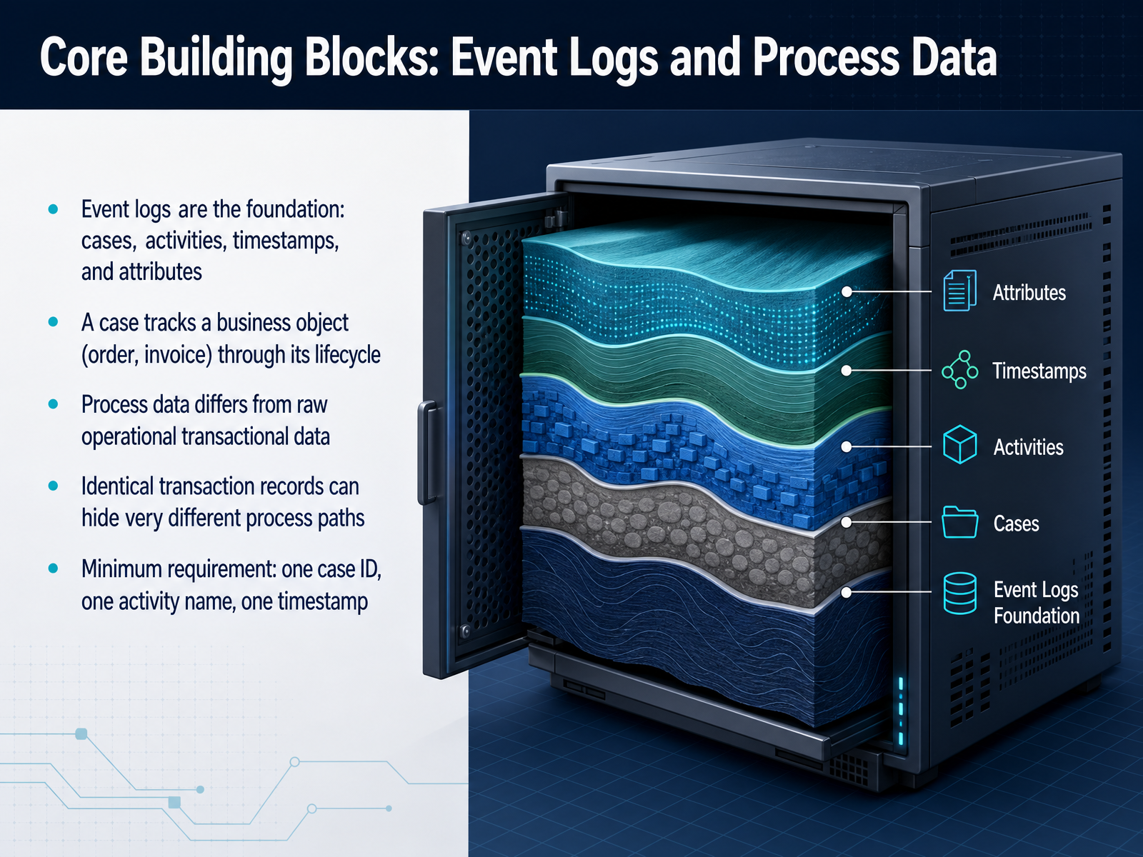 Core Building Blocks: Event Logs and Process Data