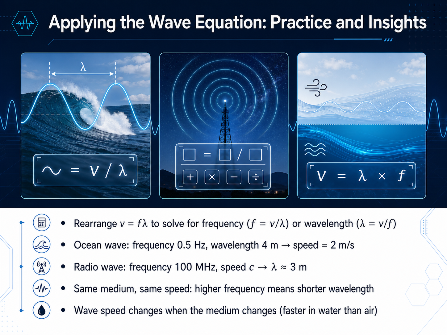 Applying the Wave Equation: Practice and Insights