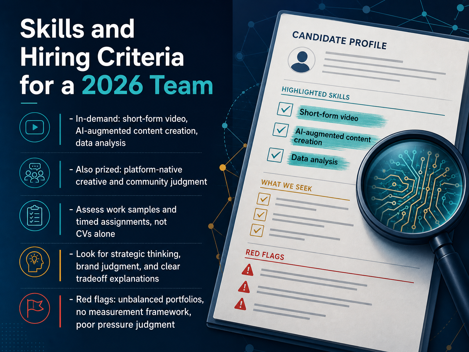 Skills and Hiring Criteria for a 2026 Team