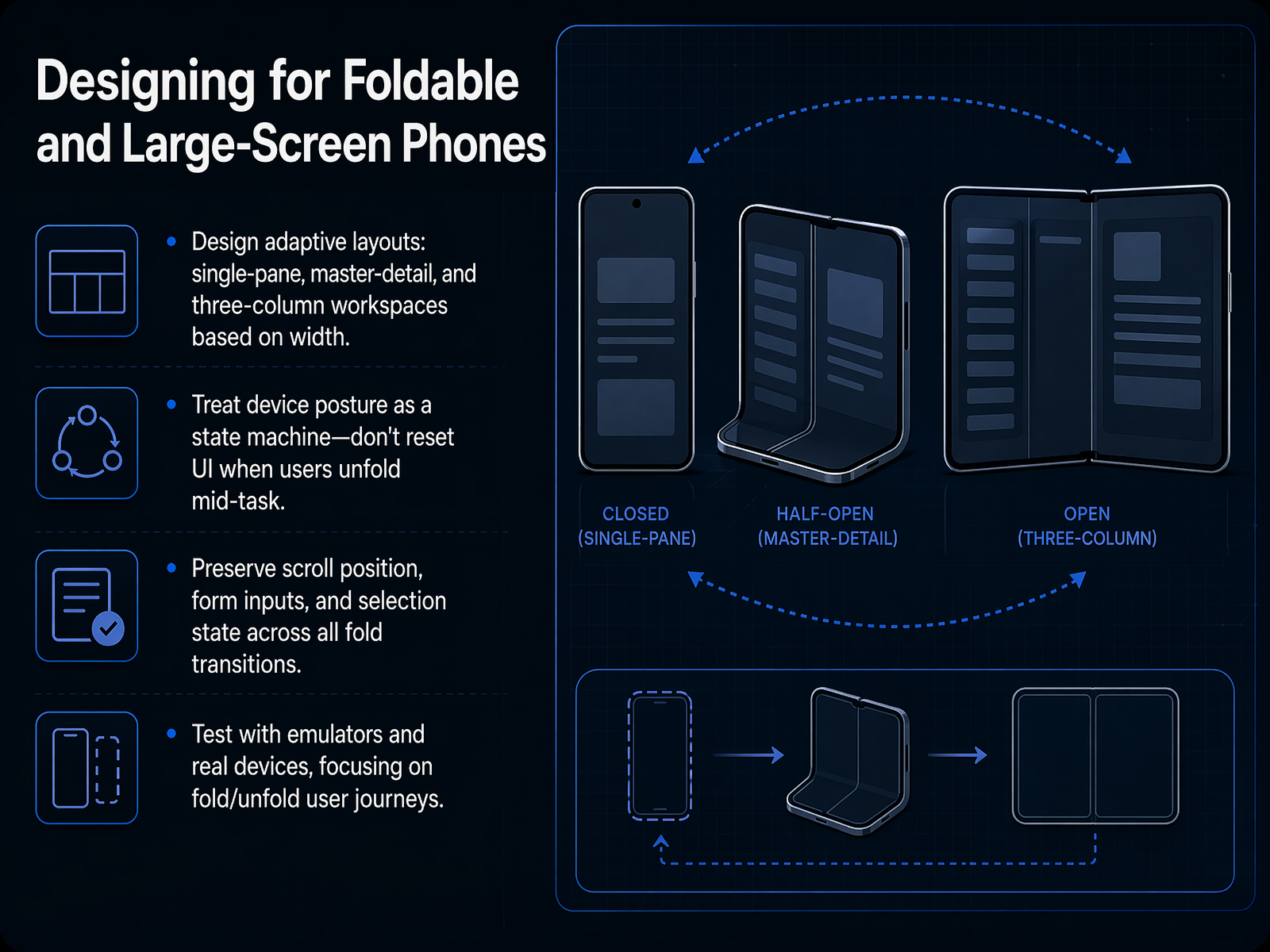 Designing for Foldable and Large-Screen Phones