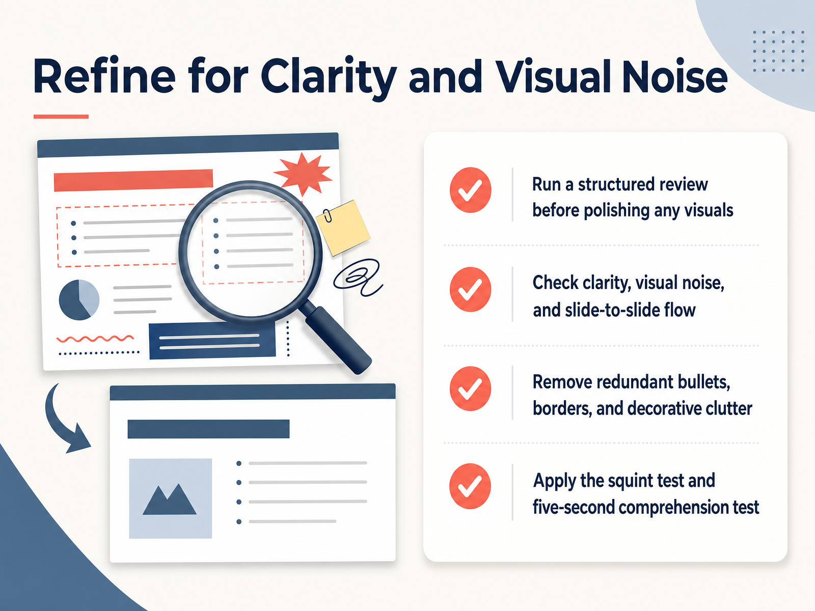 Refine for Clarity and Visual Noise