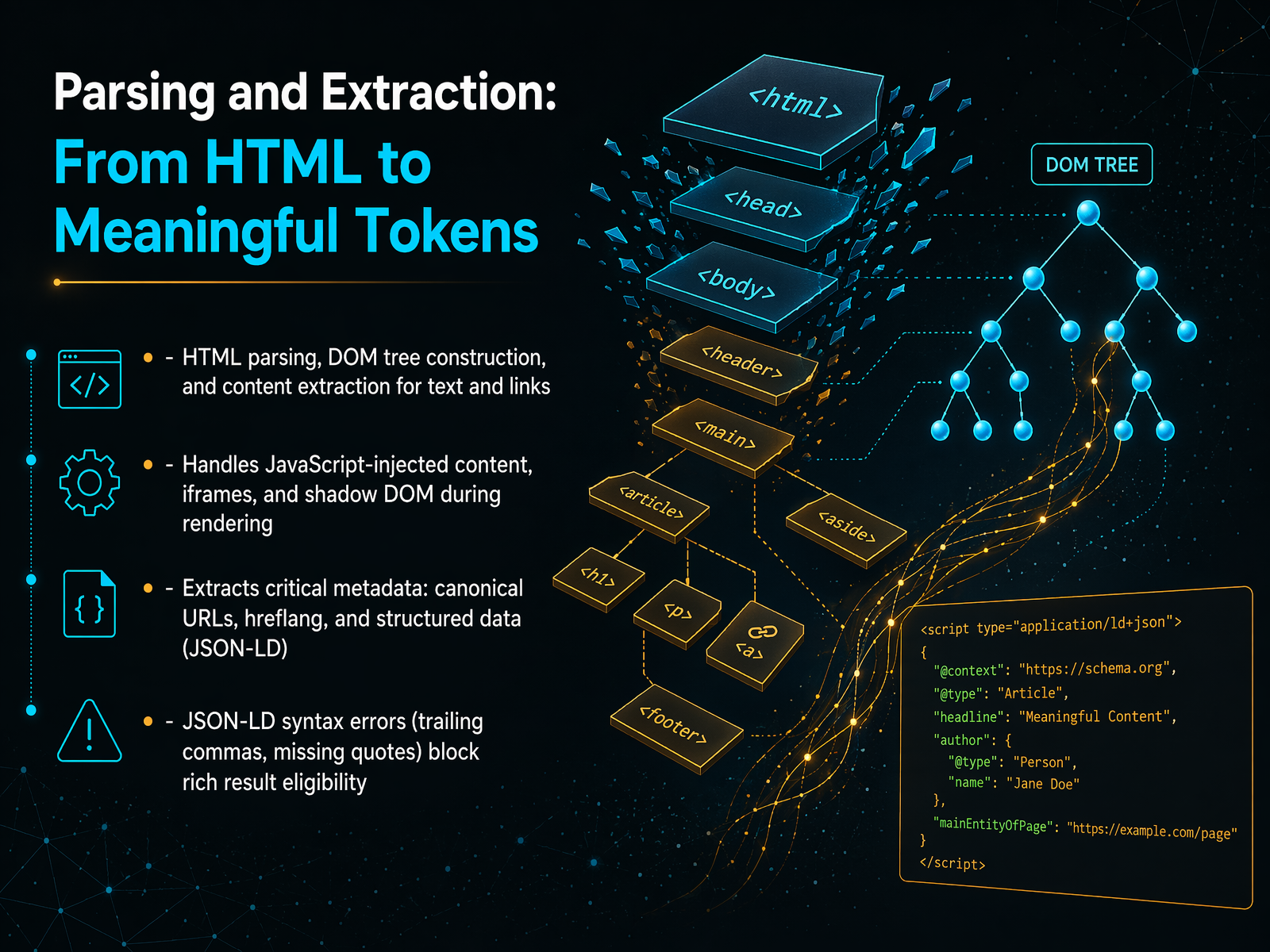 Parsing and Extraction: From HTML to Meaningful Tokens