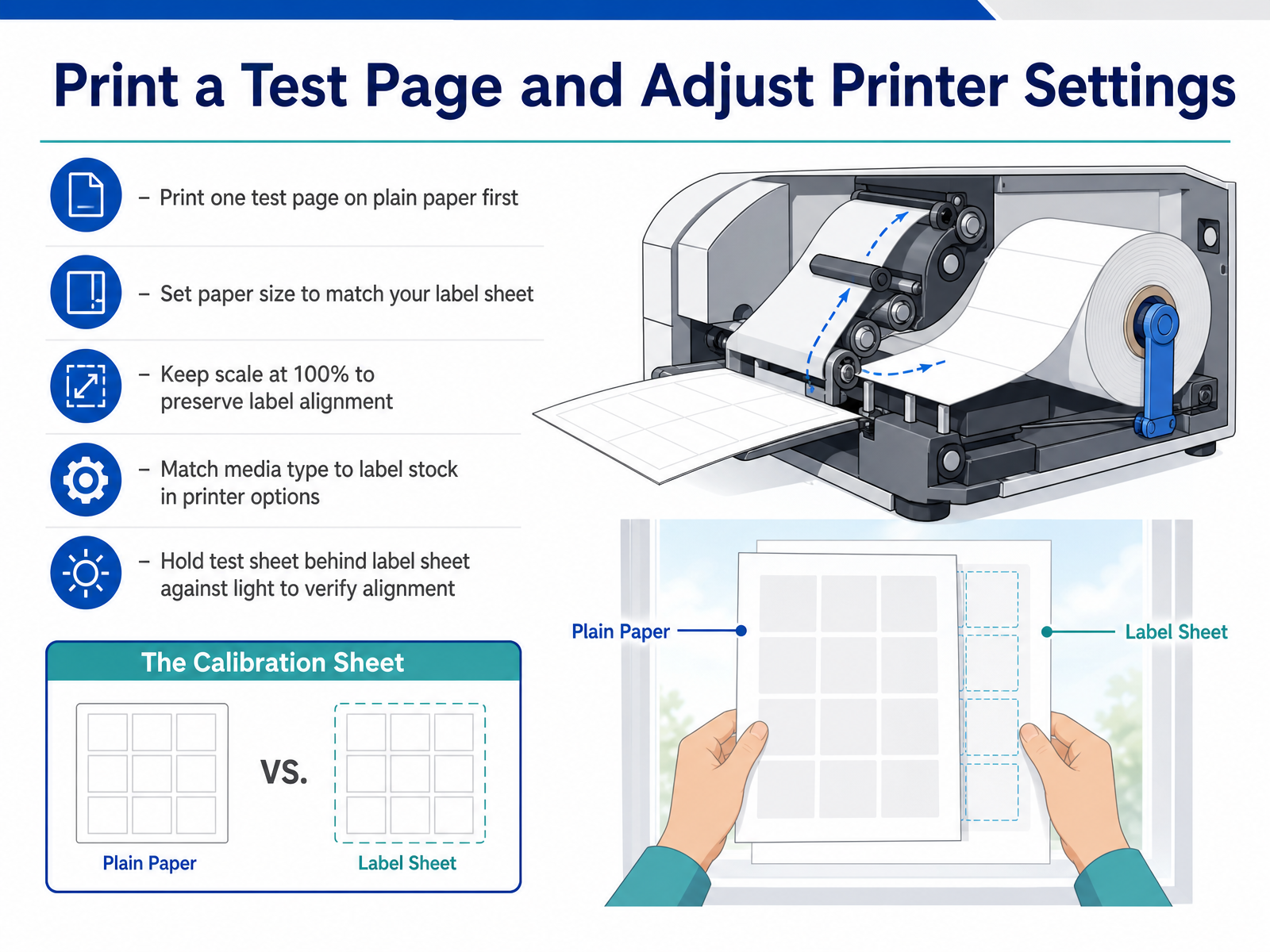 Print a Test Page and Adjust Printer Settings