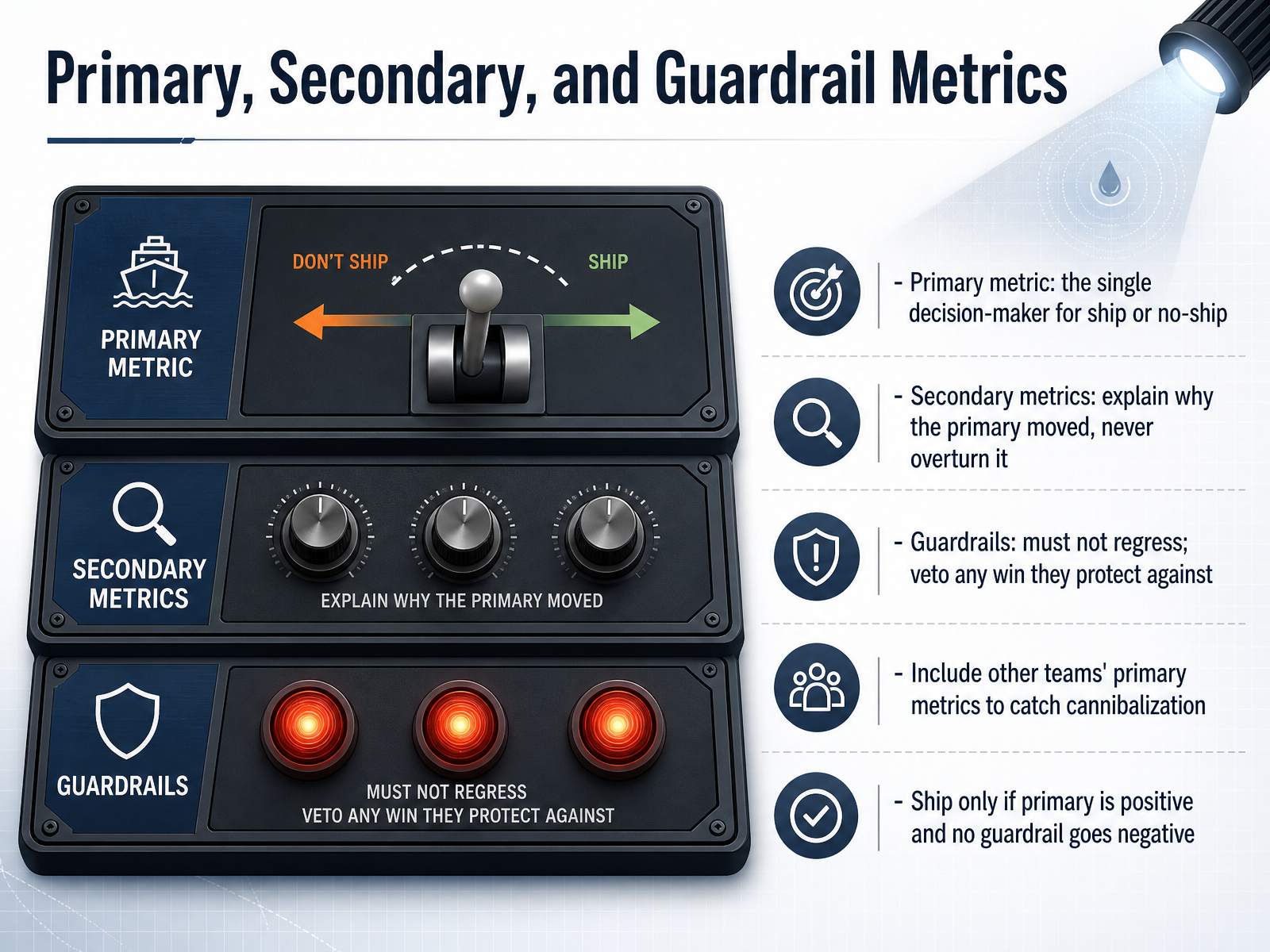 Primary, Secondary, and Guardrail Metrics