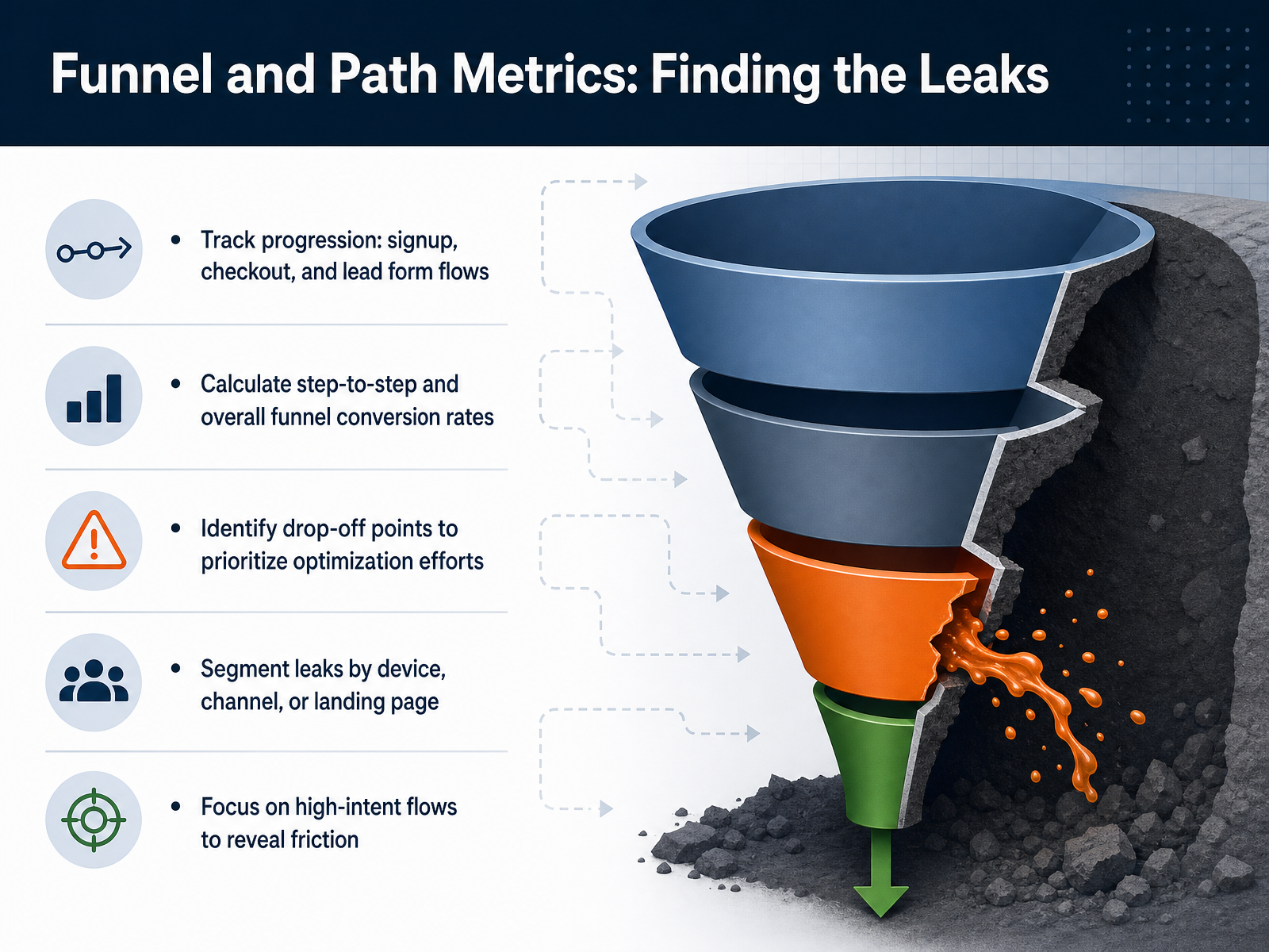 Funnel and Path Metrics: Finding the Leaks