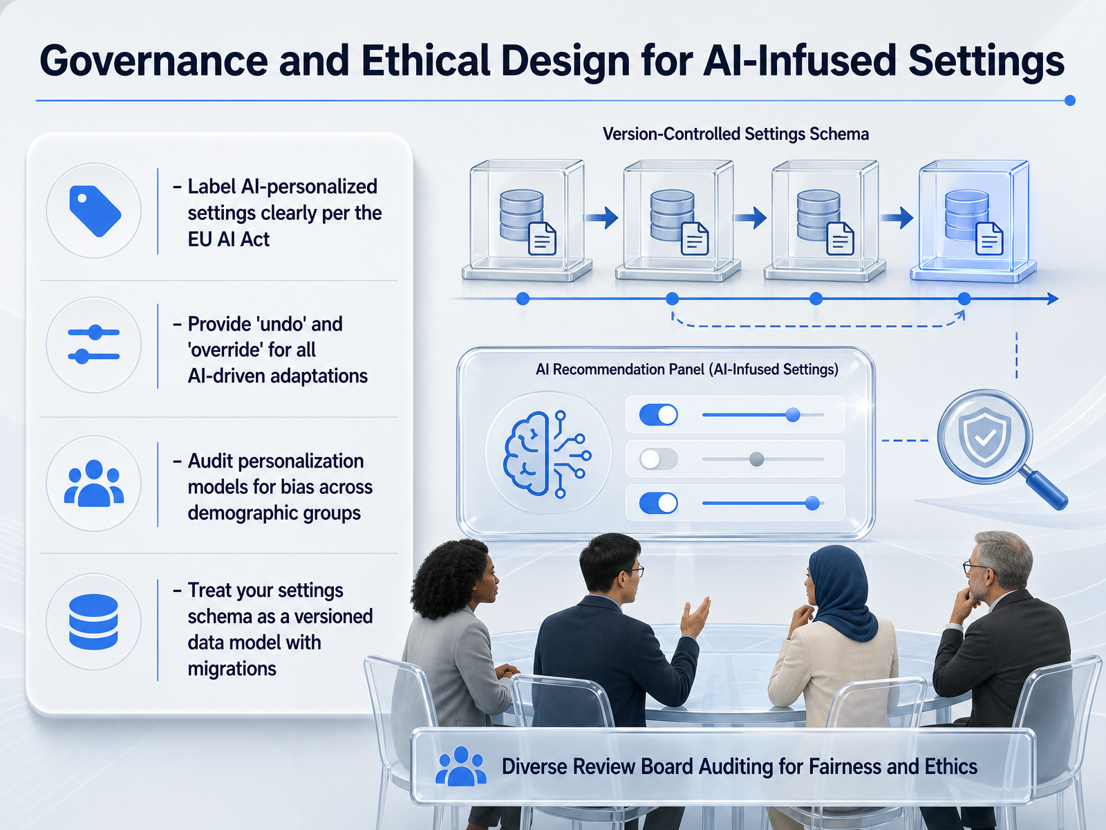 Governance and Ethical Design for AI-Infused Settings