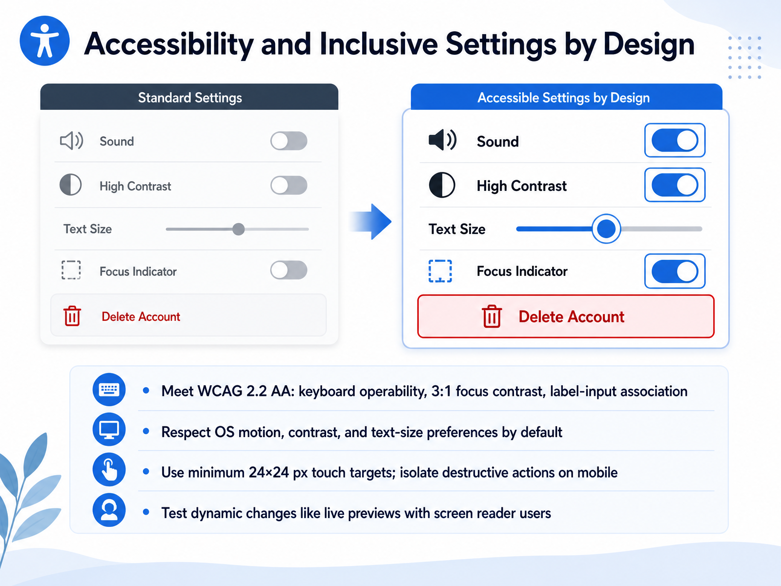 Accessibility and Inclusive Settings by Design