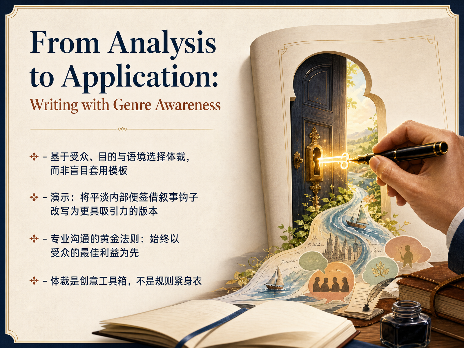 From Analysis to Application: Writing with Genre Awareness