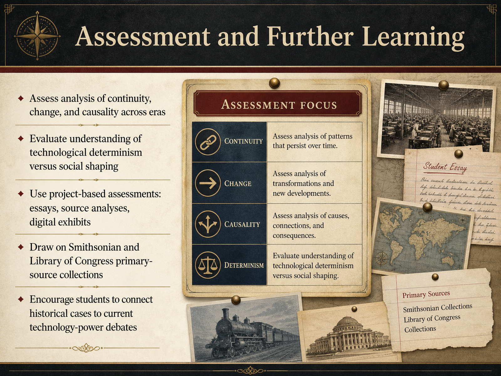 Assessment and Further Learning