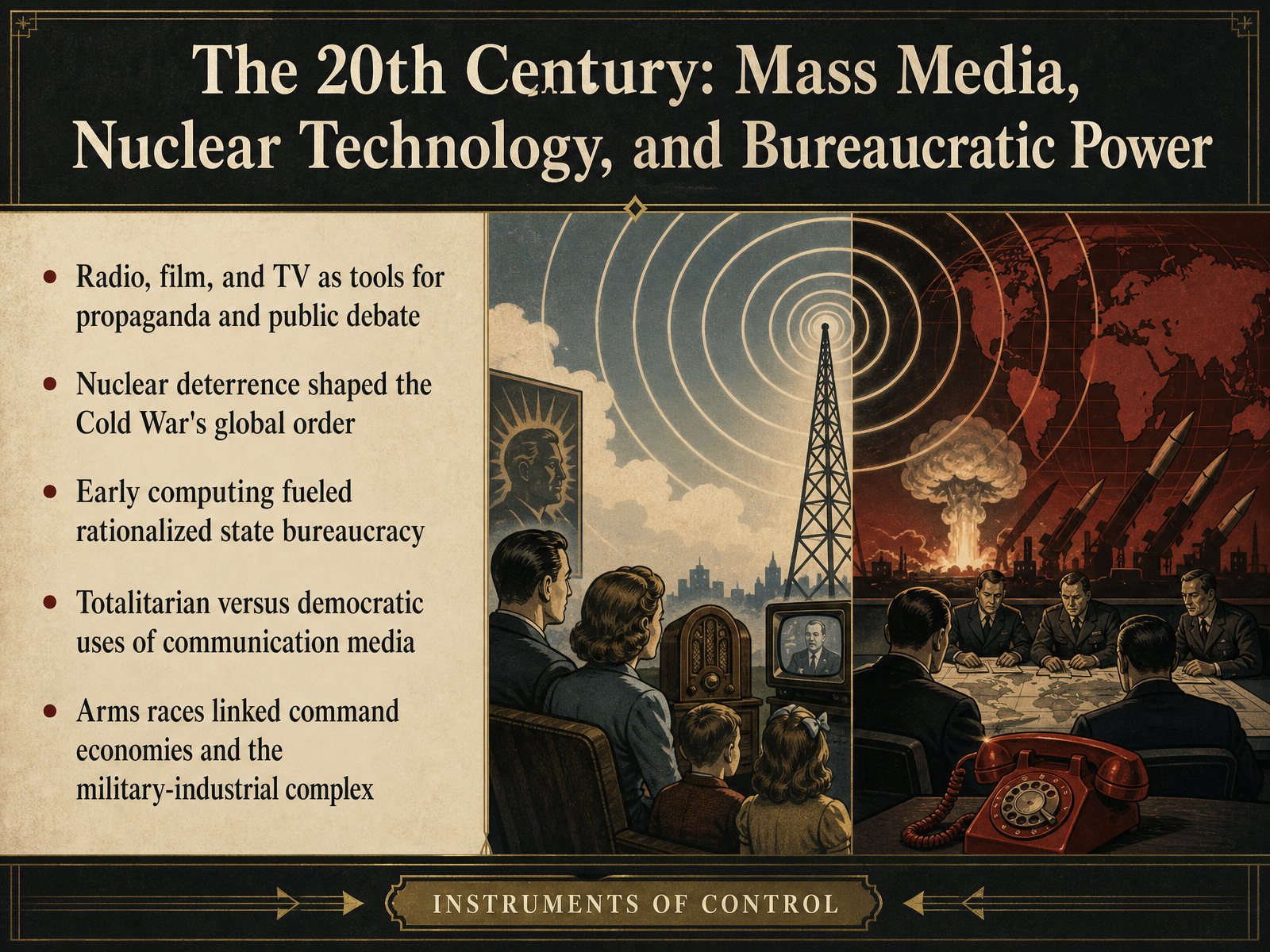The 20th Century: Mass Media, Nuclear Technology, and Bureaucratic Power
