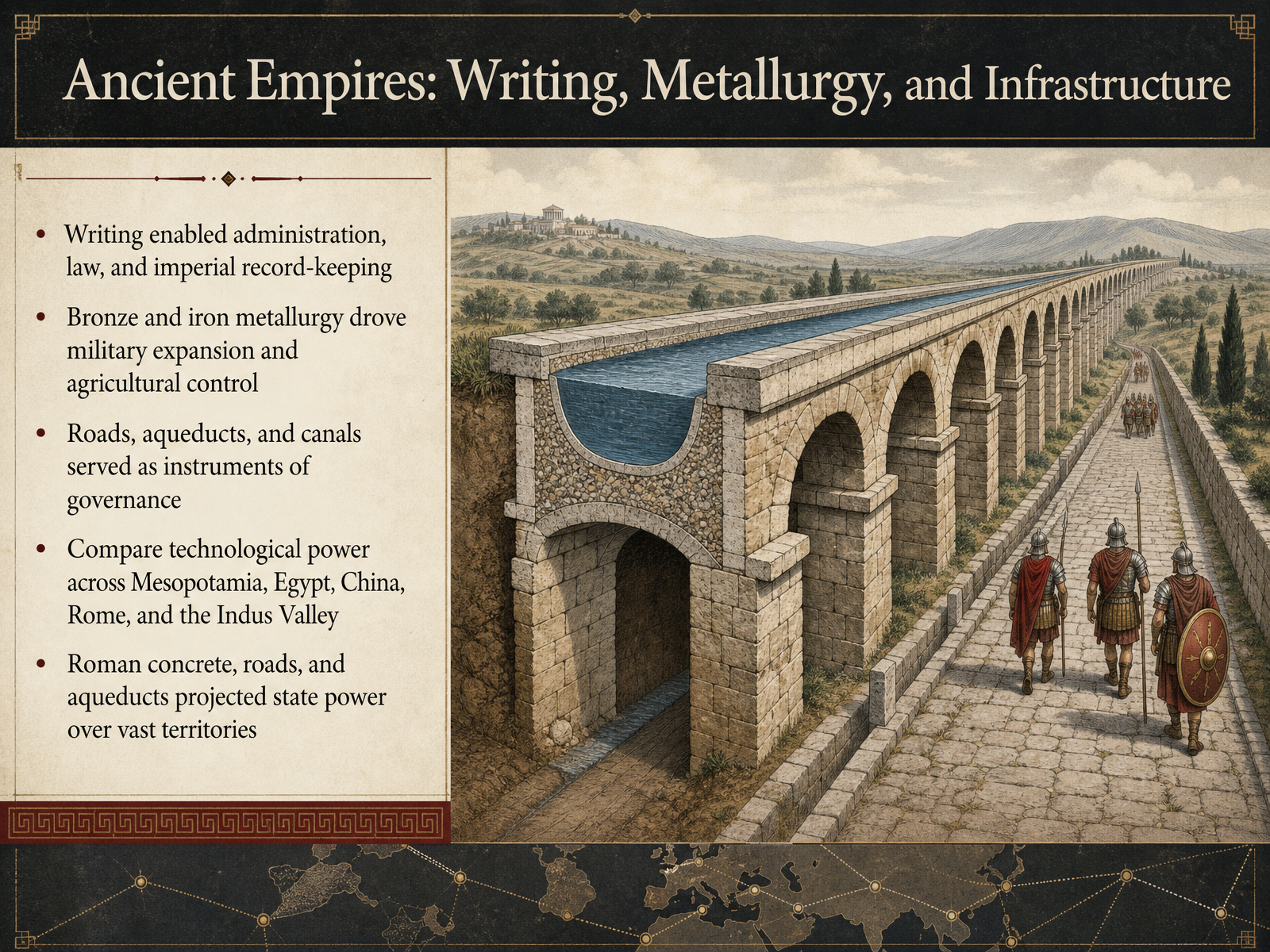 Ancient Empires: Writing, Metallurgy, and Infrastructure