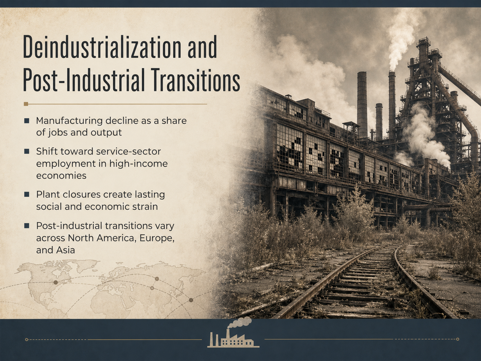 Deindustrialization and Post-Industrial Transitions
