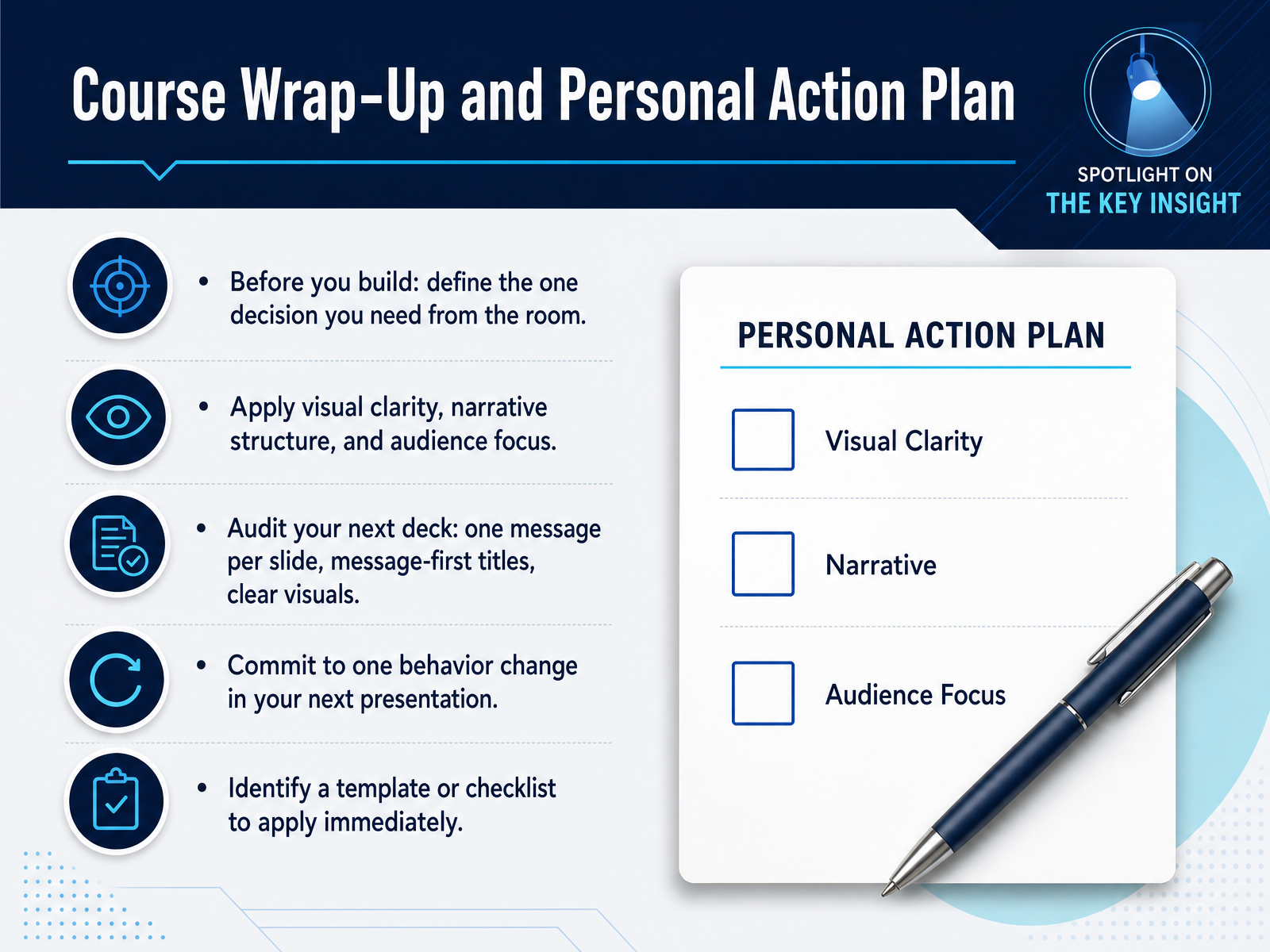 Course Wrap-Up and Personal Action Plan