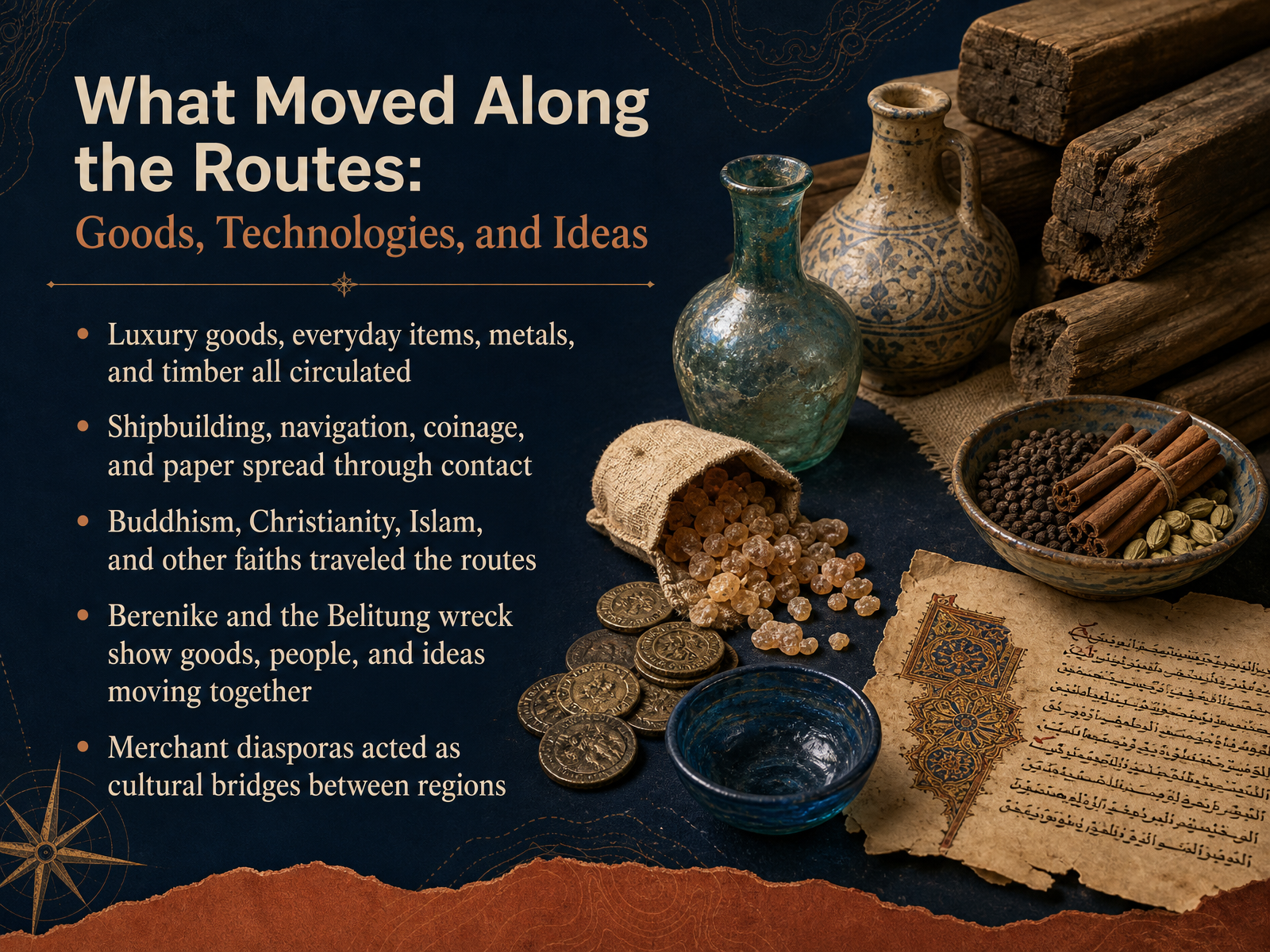 What Moved Along the Routes: Goods, Technologies, and Ideas