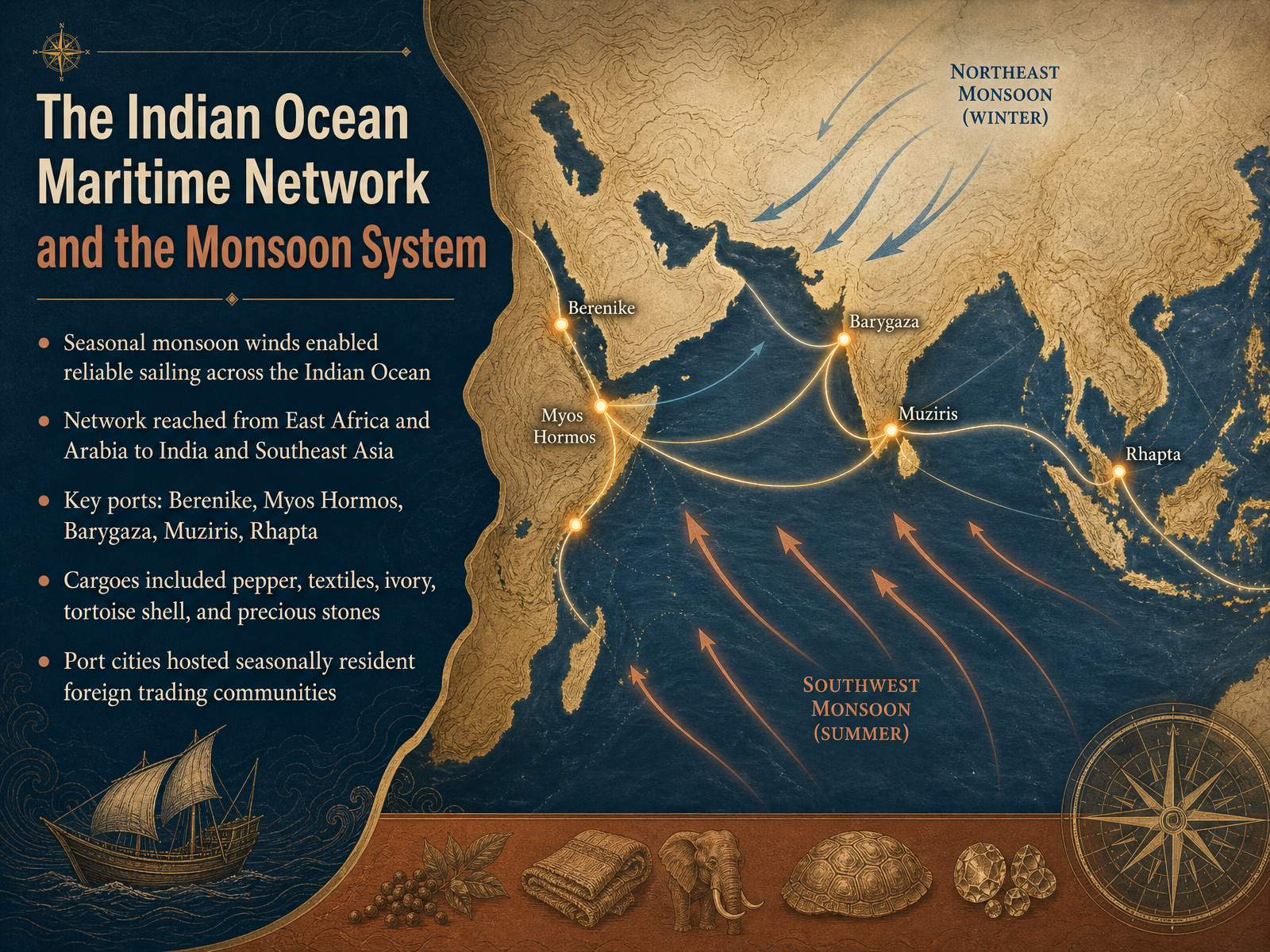 The Indian Ocean Maritime Network and the Monsoon System