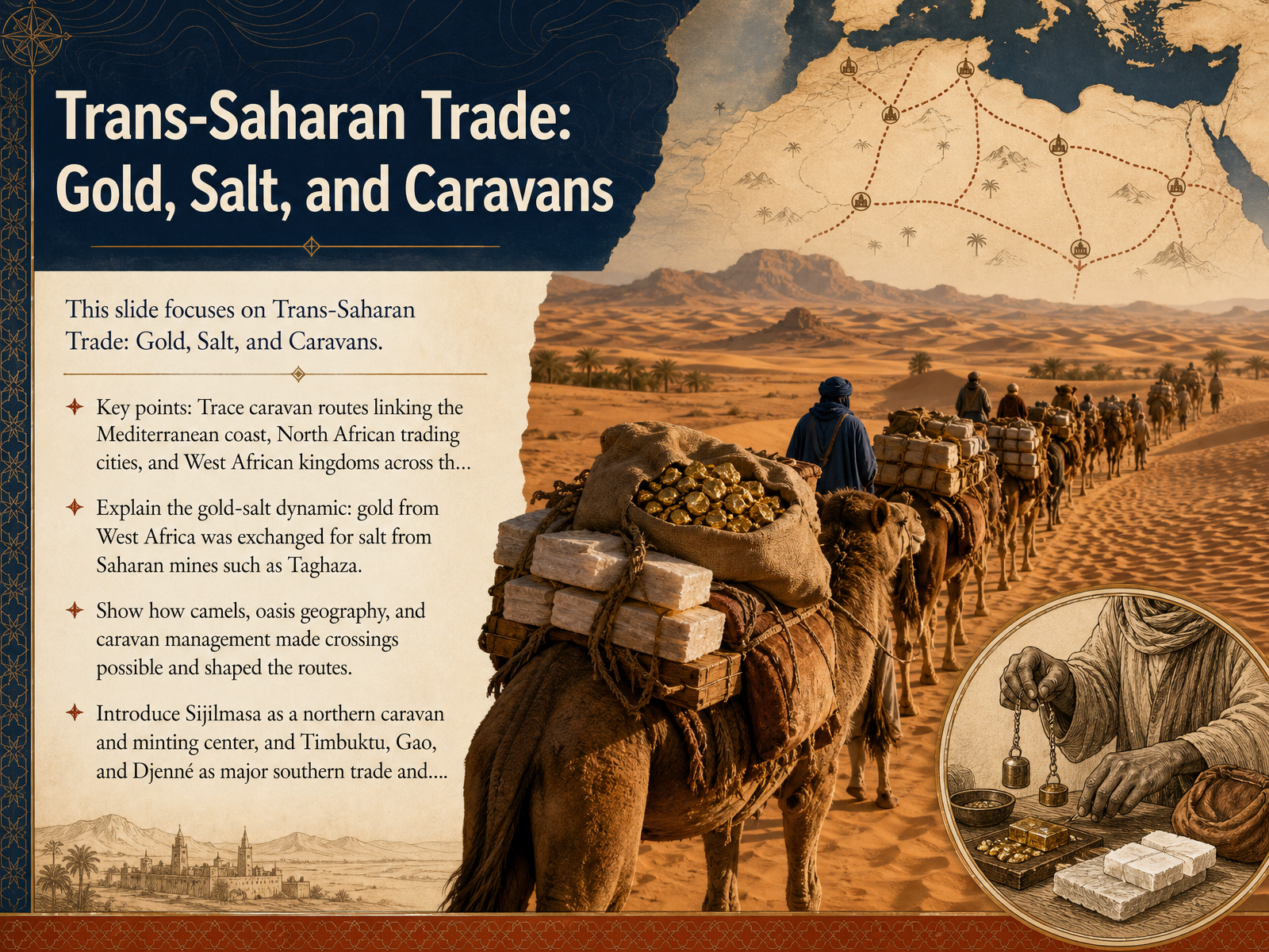 Trans-Saharan Trade: Gold, Salt, and Caravans