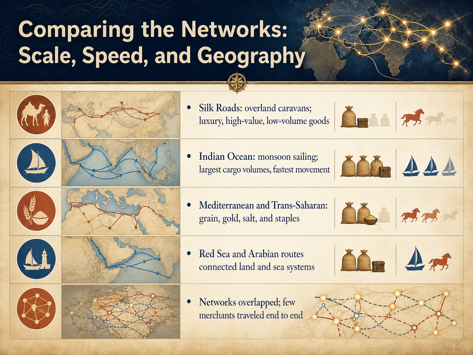 Comparing the Networks: Scale, Speed, and Geography