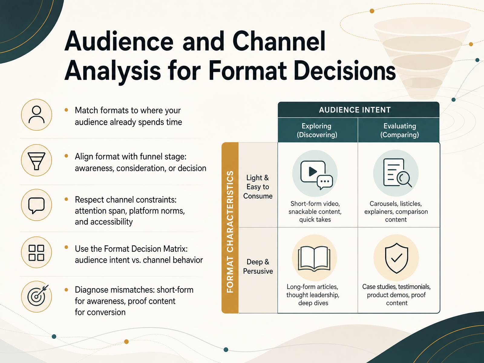 Audience and Channel Analysis for Format Decisions