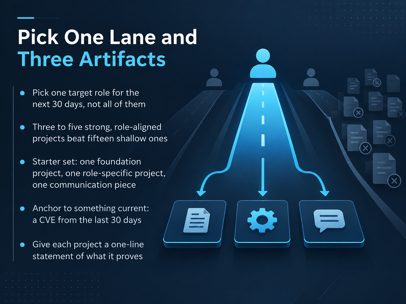 Pick One Lane and Three Artifacts