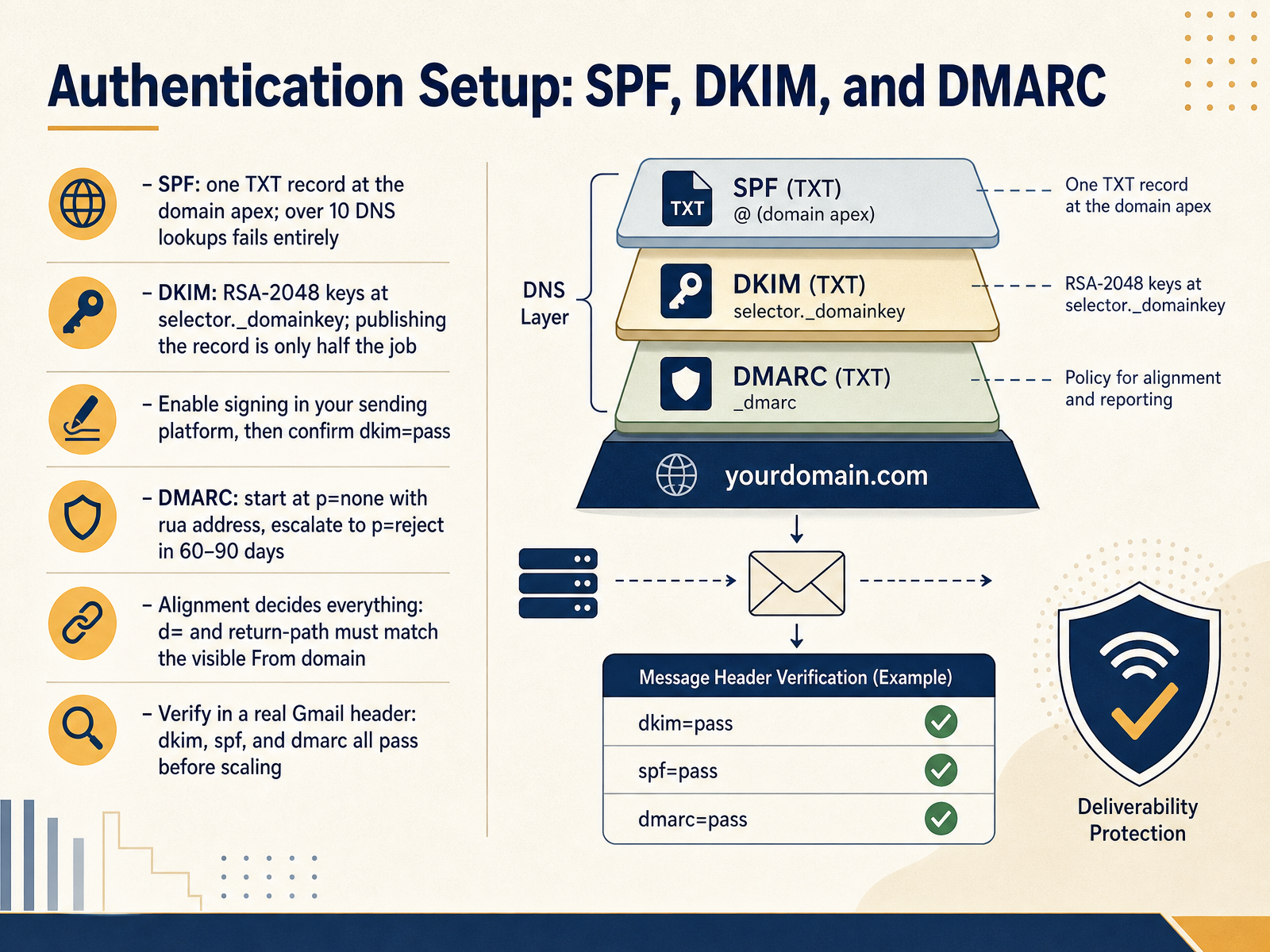 Authentication Setup: SPF, DKIM, and DMARC