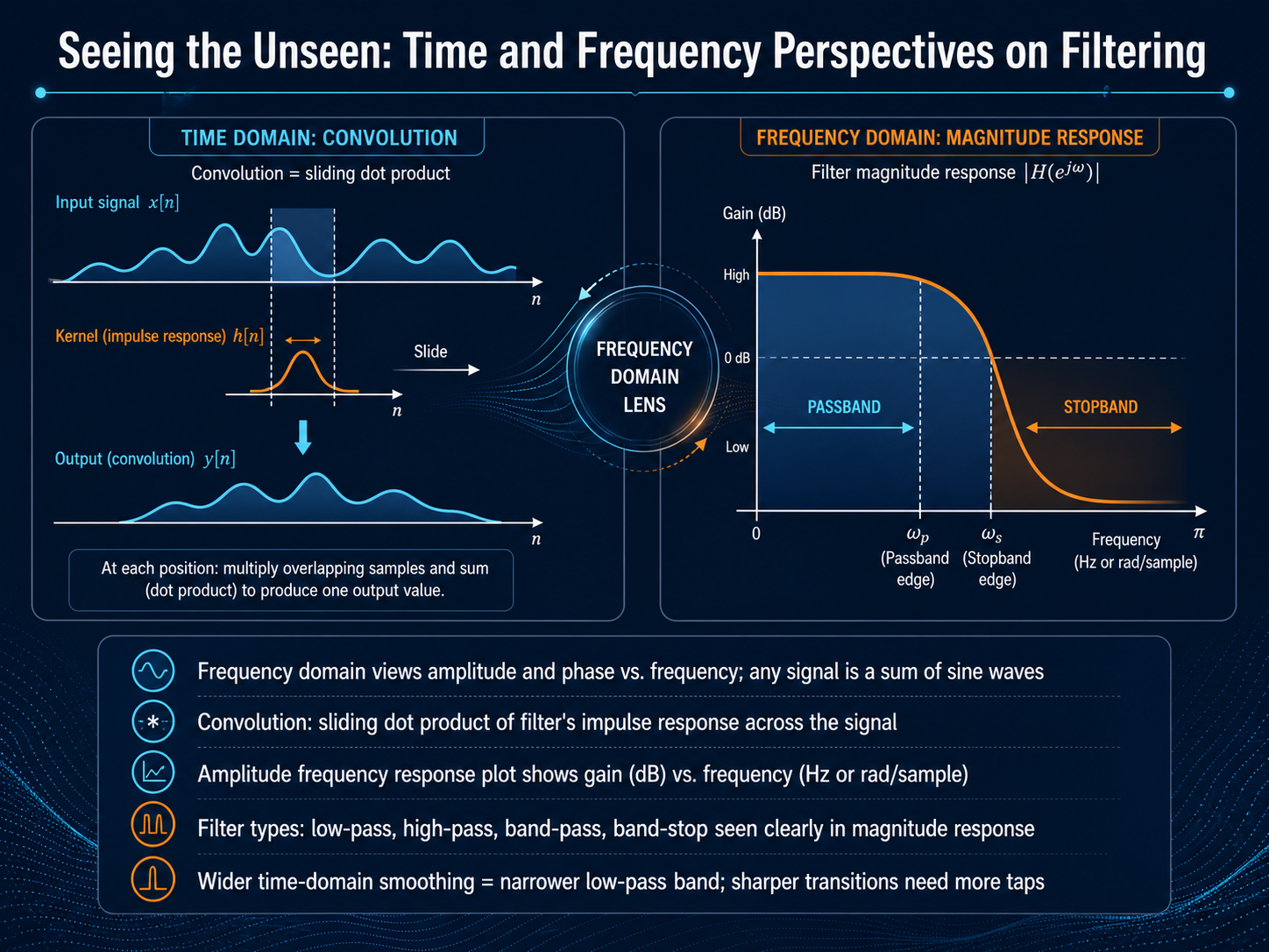 Seeing the Unseen: Time and Frequency Perspectives on Filtering