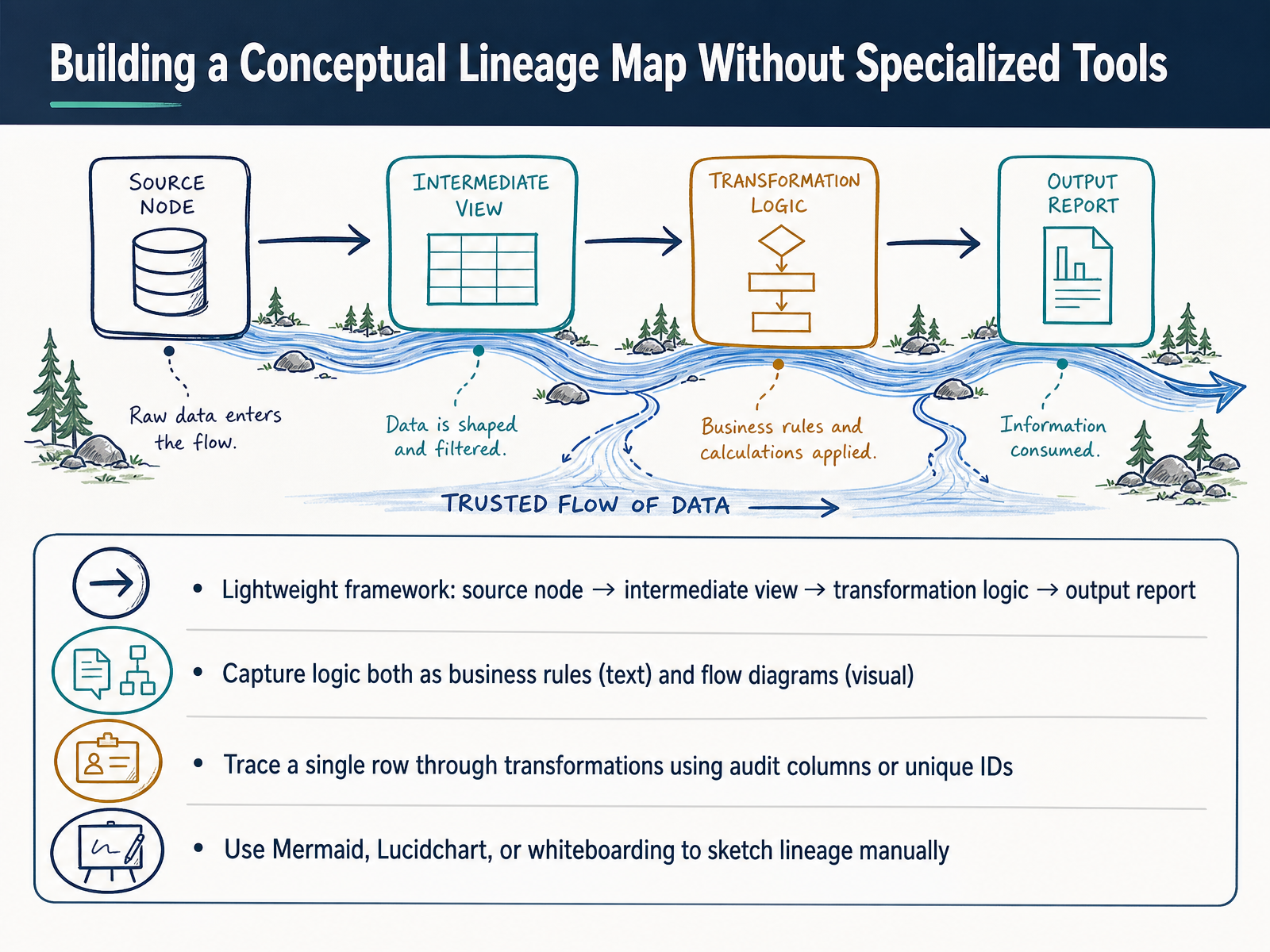 Building a Conceptual Lineage Map Without Specialized Tools