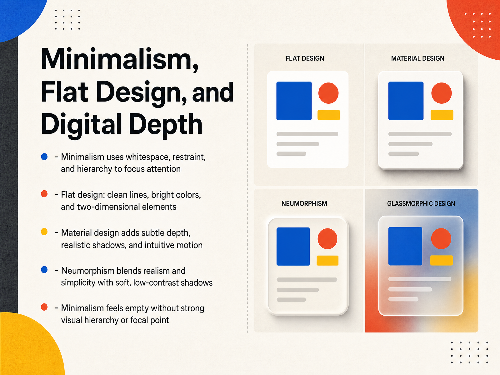Minimalism, Flat Design, and Digital Depth