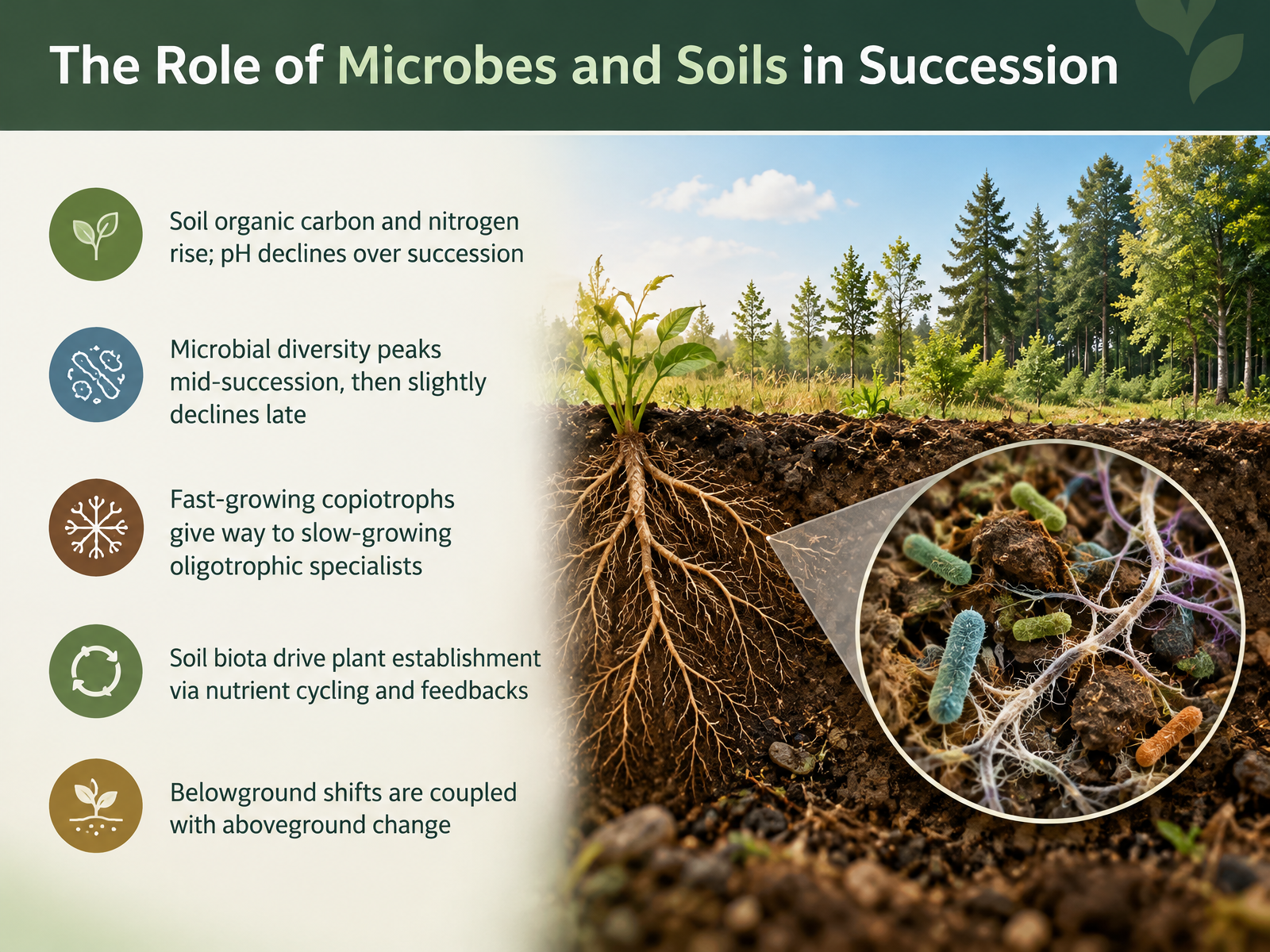 The Role of Microbes and Soils in Succession