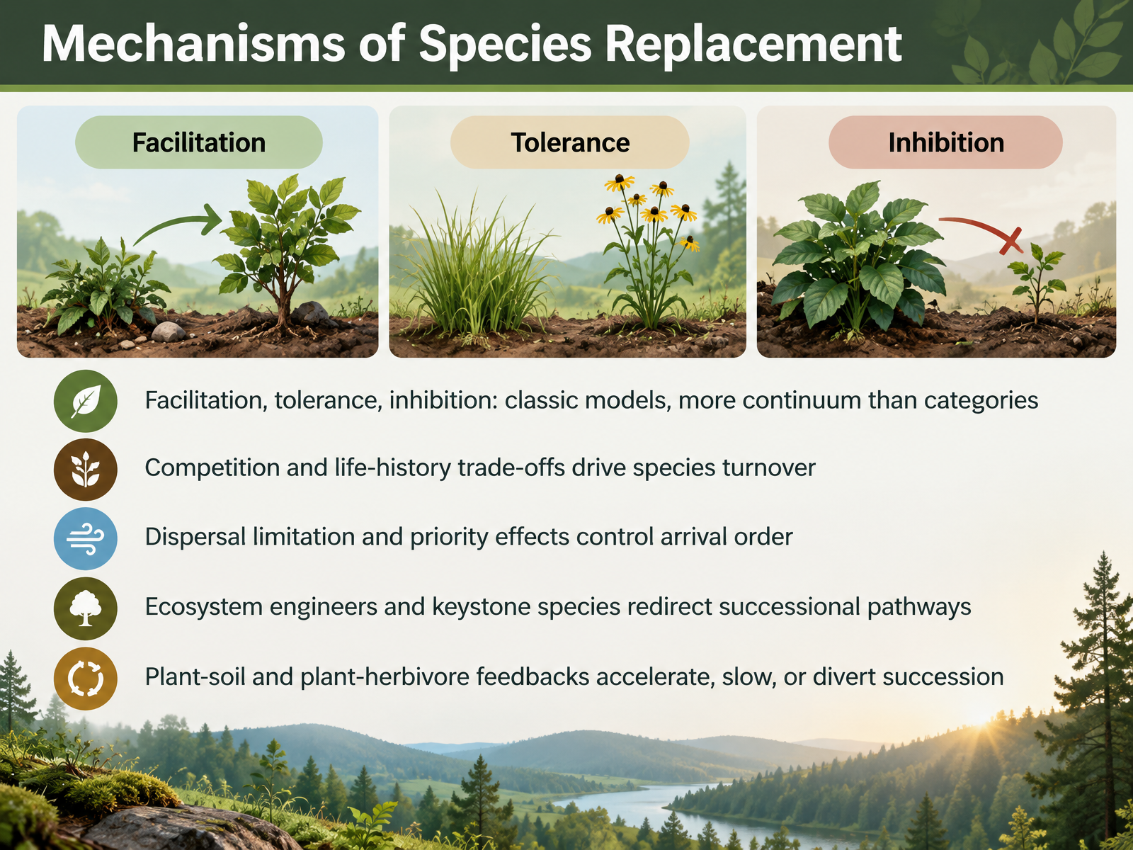 Mechanisms of Species Replacement