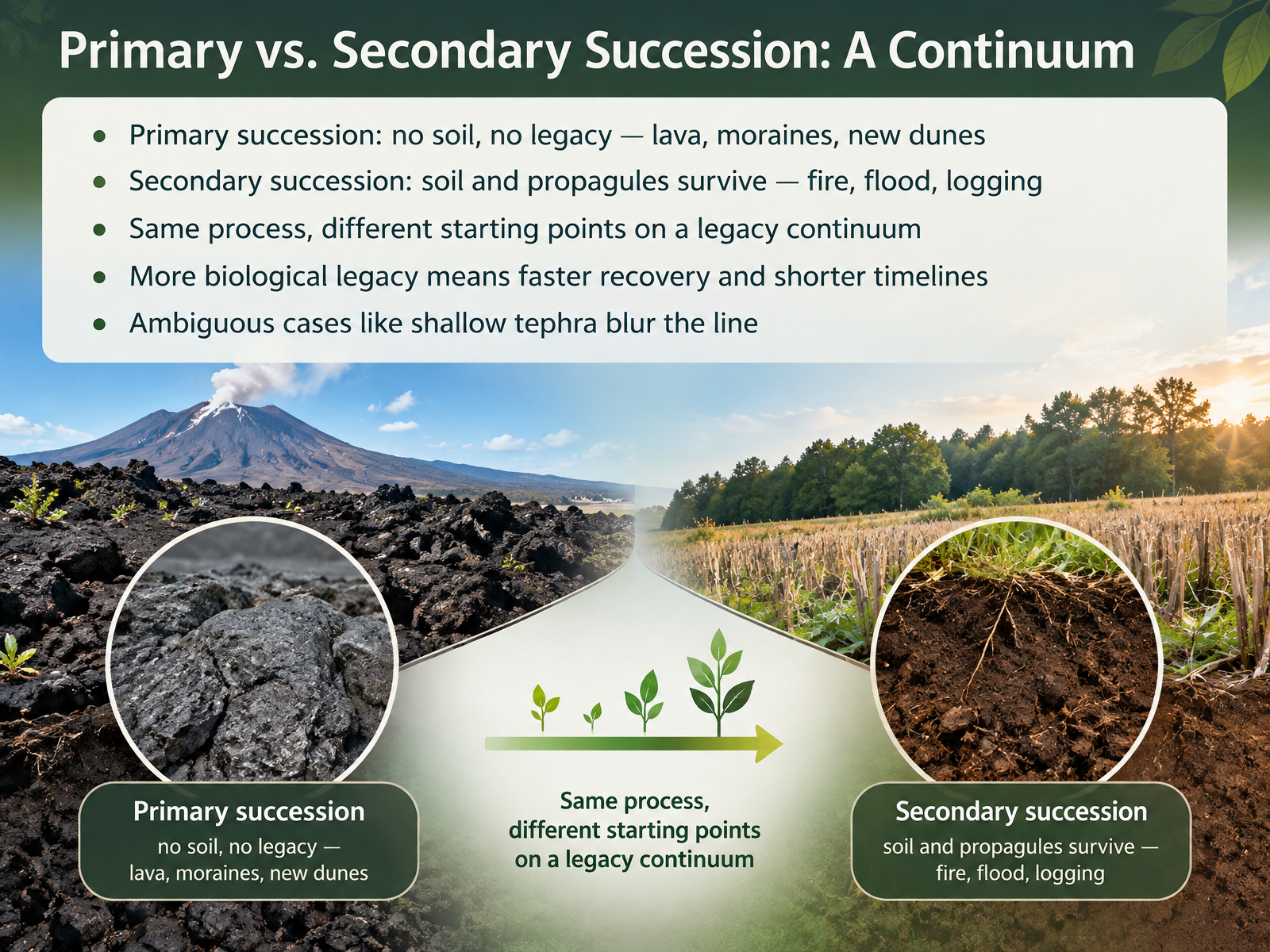 Primary vs. Secondary Succession: A Continuum