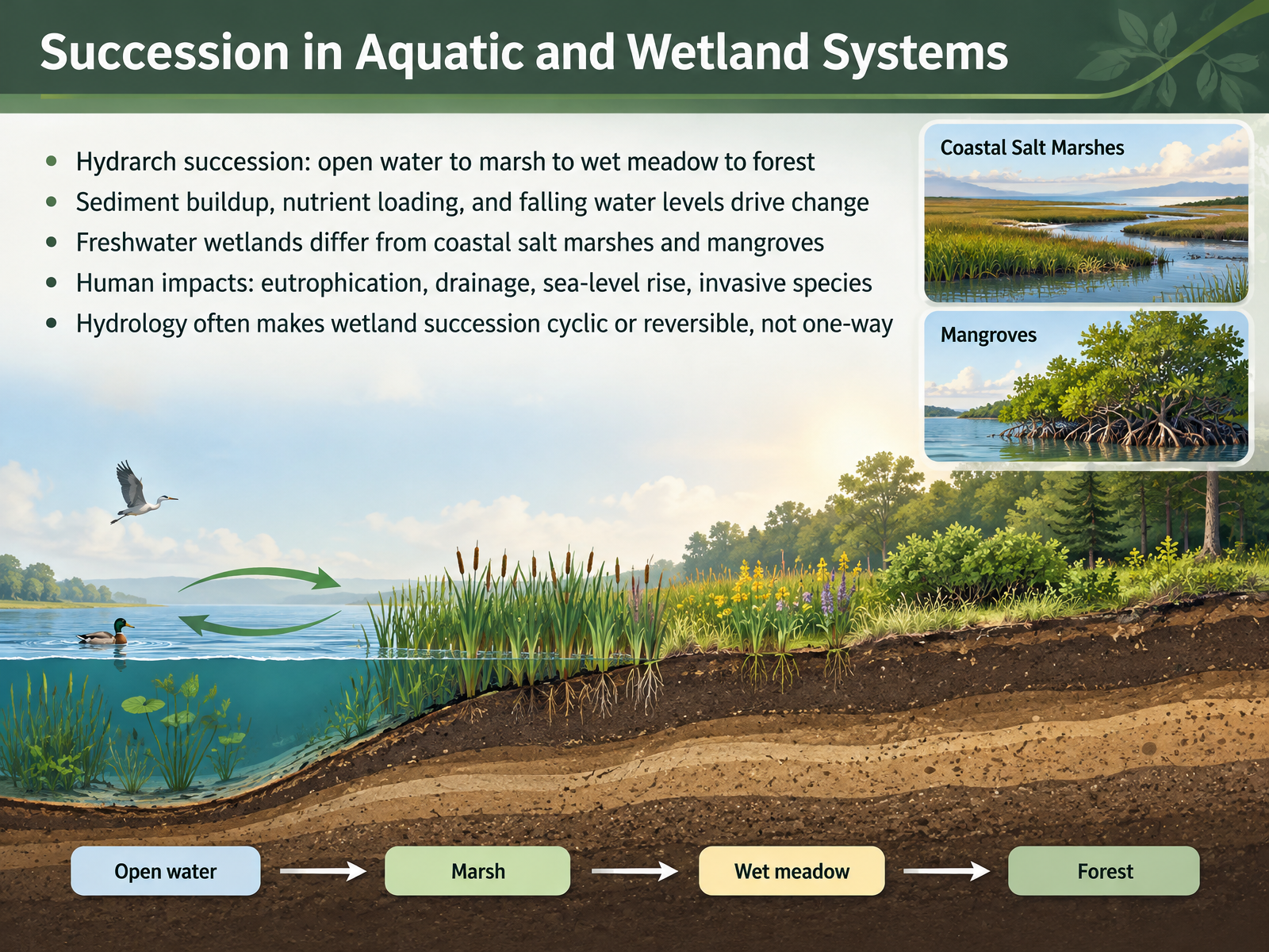 Succession in Aquatic and Wetland Systems
