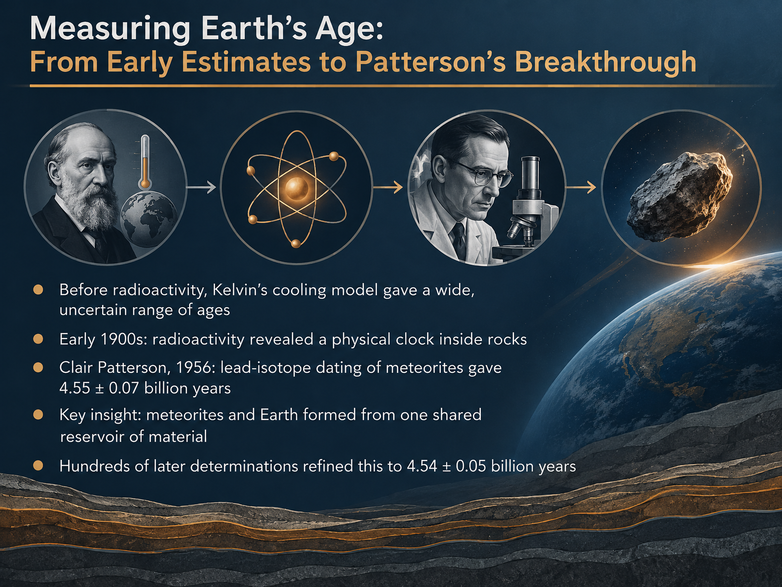 Measuring Earth's Age: From Early Estimates to Patterson's Breakthrough