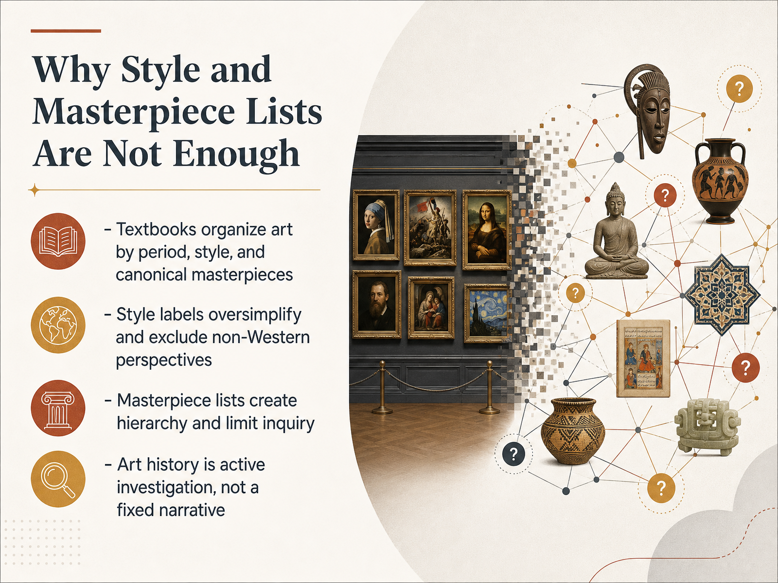 Why Style and Masterpiece Lists Are Not Enough