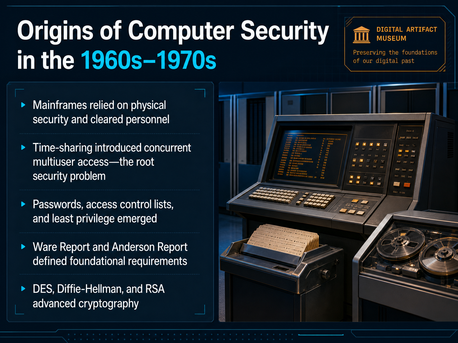Origins of Computer Security in the 1960s–1970s