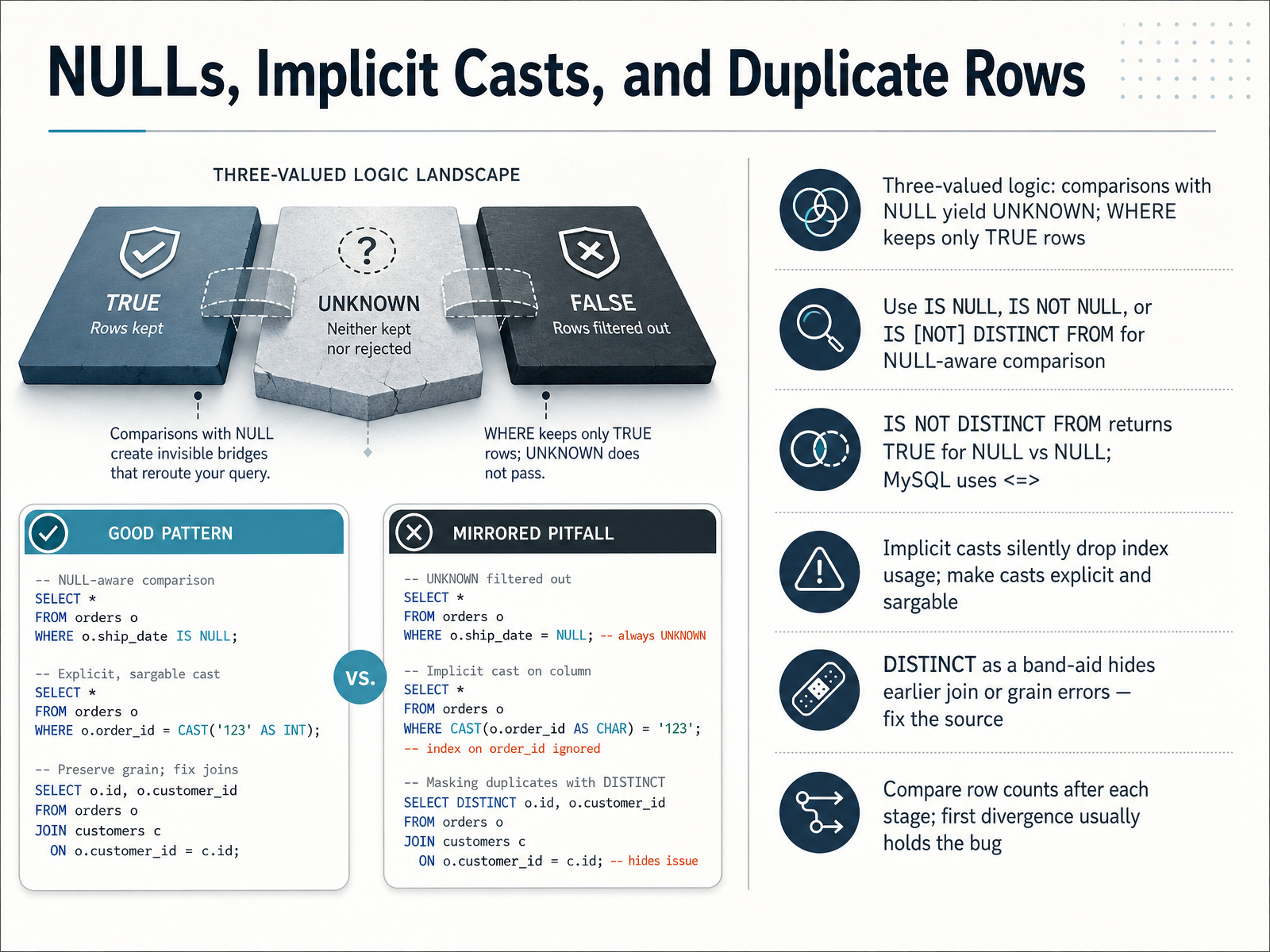 NULLs, Implicit Casts, and Duplicate Rows