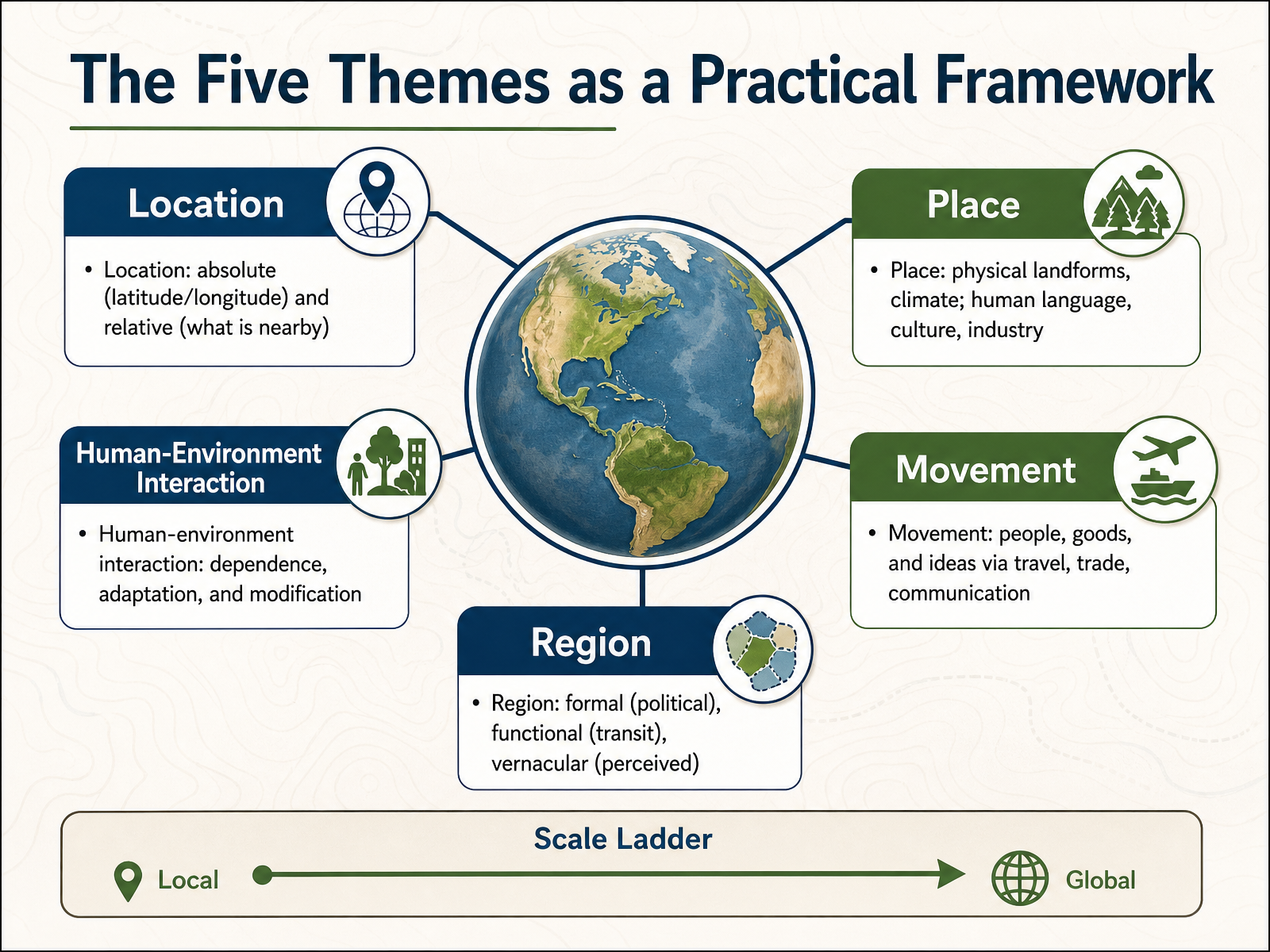 The Five Themes as a Practical Framework