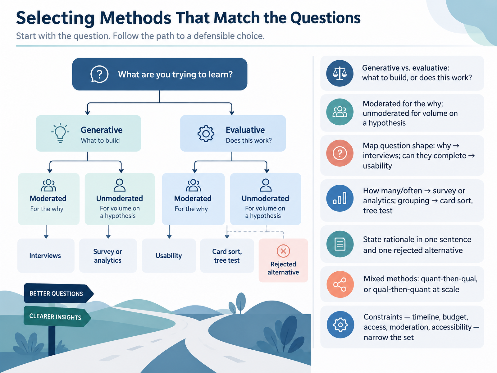 Selecting Methods That Match the Questions