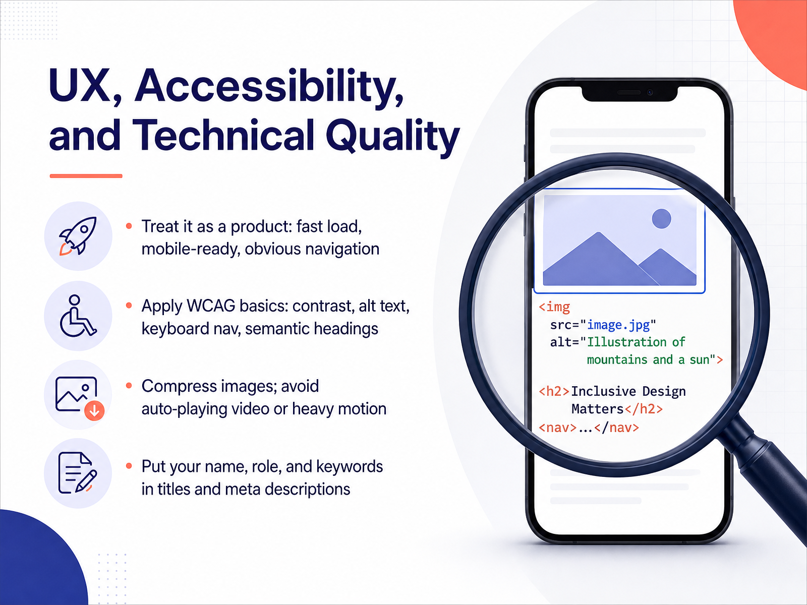 UX, Accessibility, and Technical Quality