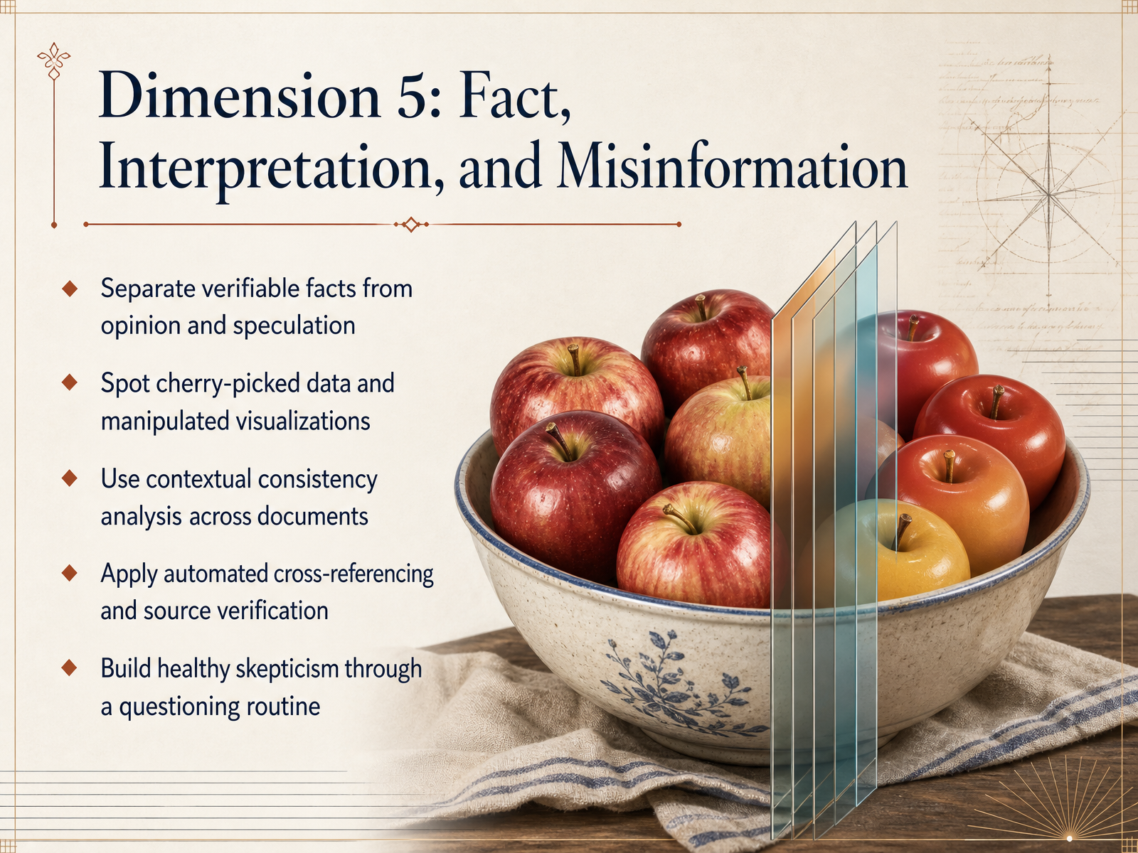 Dimension 5: Fact, Interpretation, and Misinformation