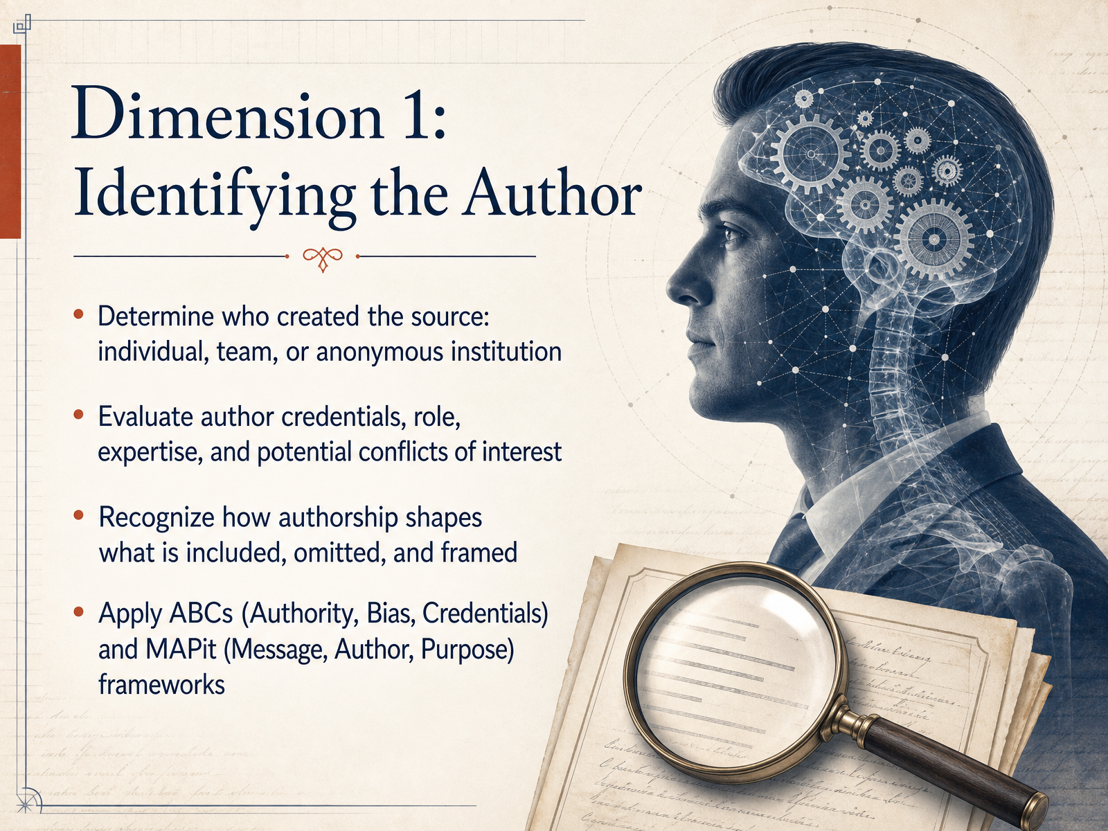 Dimension 1: Identifying the Author